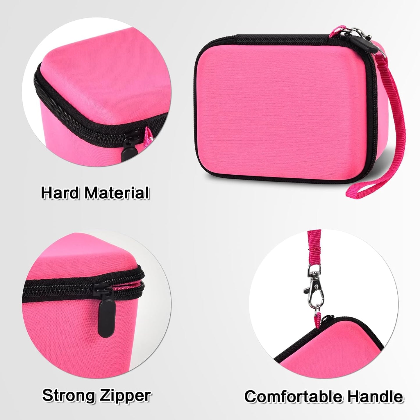 Vlogging Camera Case Compatible with for Duluvulu/for VJIANGER/for JGIPL/for TEBNGIHNM 4K Digital Cameras for Youtube. Vlog Camera Carrying Storage for Lens, Cable and Other Accessories - Red