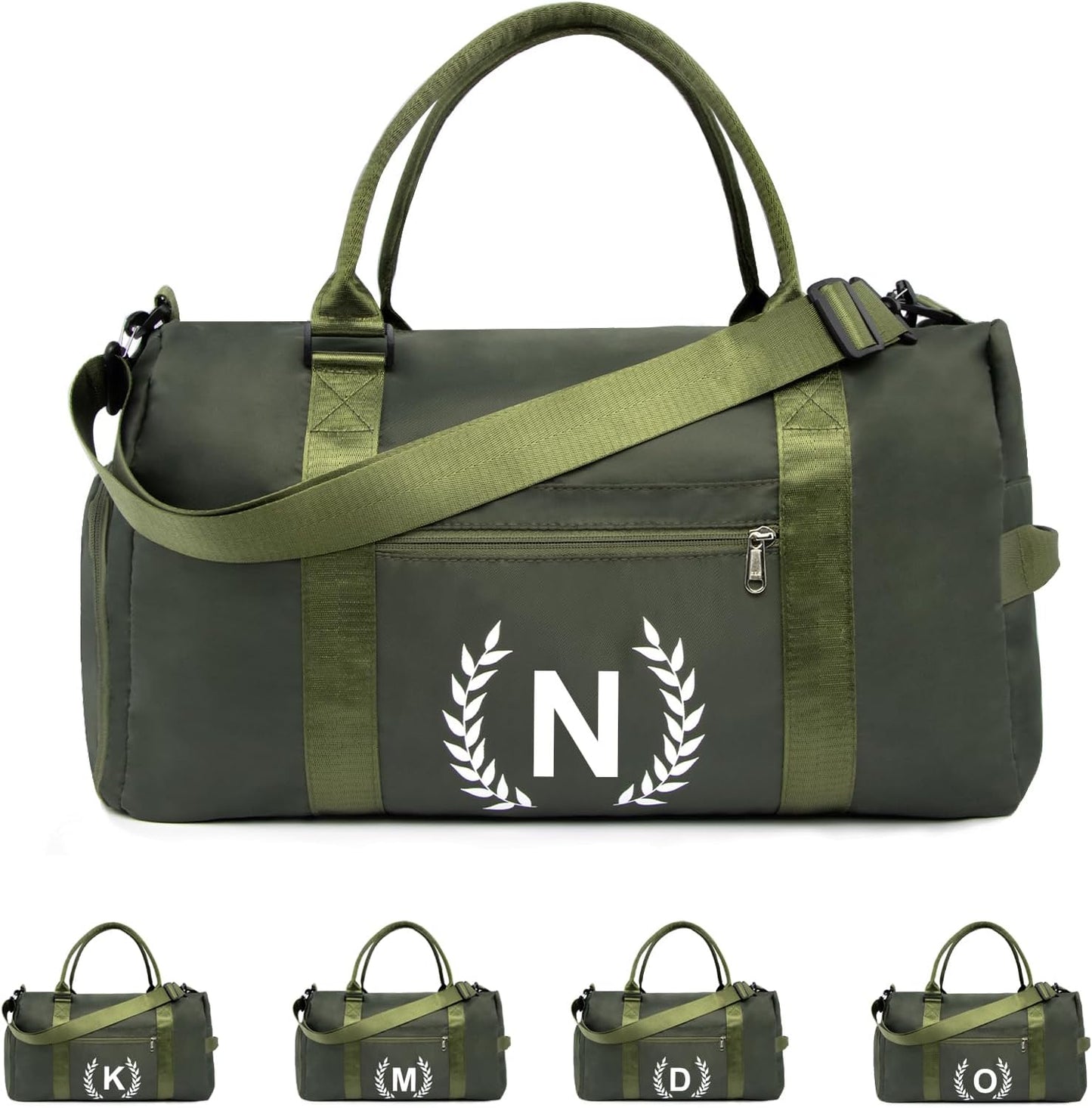 Gym Bag with Shoe Compartment - Personalized Monogrammed Duffle for Sports, Travel, and Workout with Initials