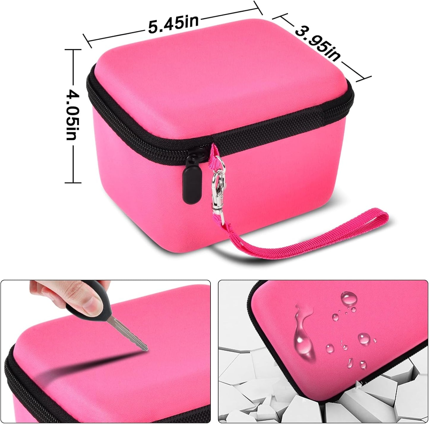 Vlogging Camera Case Compatible with for Duluvulu/for VJIANGER/for JGIPL/for TEBNGIHNM 4K Digital Cameras for Youtube. Vlog Camera Carrying Storage for Lens, Cable and Other Accessories - Red