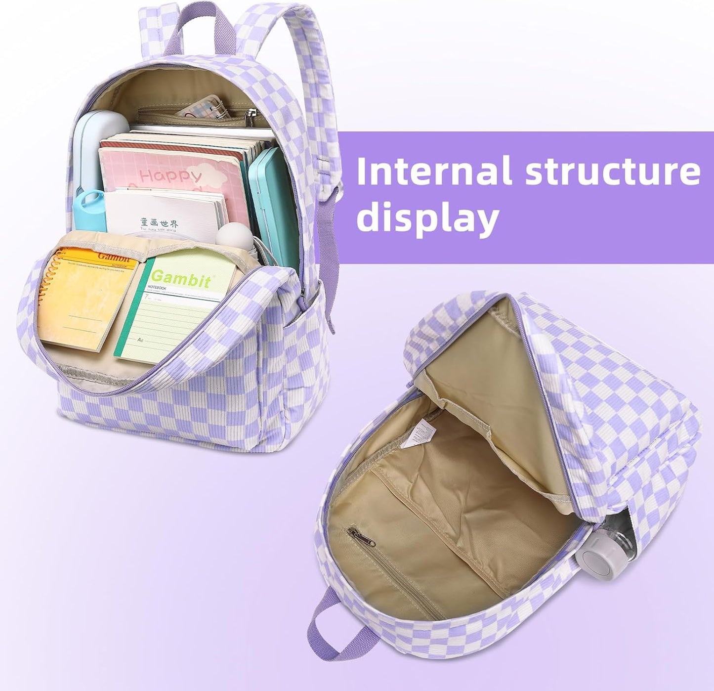 LEDAOU School Backpack Teen Girls Lightweight Bookbag Elementary Middle School Backpacks College Laptop Bag Travel Daypack