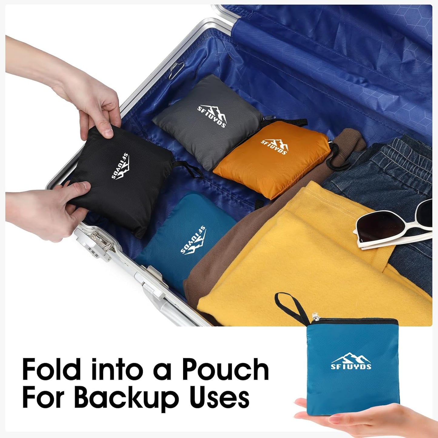 15L Lightweight Hiking Backpack Small,Waterproof Hiking Daypack,Foldable Backpack for Travel,Ultralight Daypack