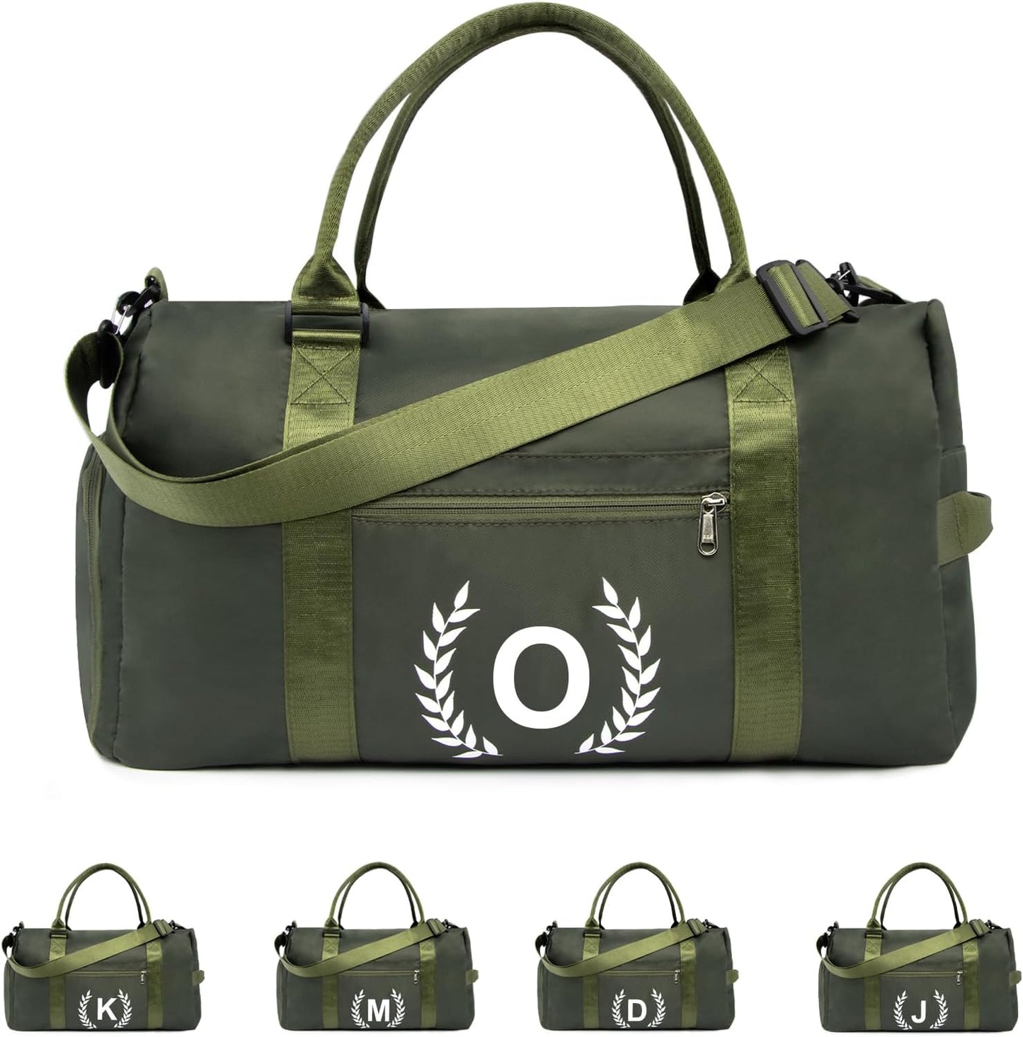 Gym Bag with Shoe Compartment - Personalized Monogrammed Duffle for Sports, Travel, and Workout with Initials
