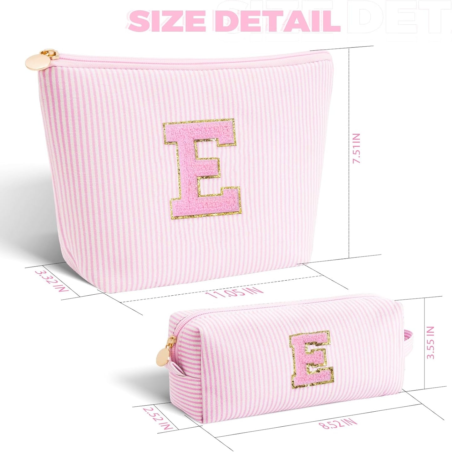 Room Essentials for Girls Teen Girl Travel - Easter Basket Stuffers Birthday Gifts for Girls Teens Kids Daughter Sister Her,Cute Trendy Stuff Makeup Bag Set Cosmetic Bag - Pink,E