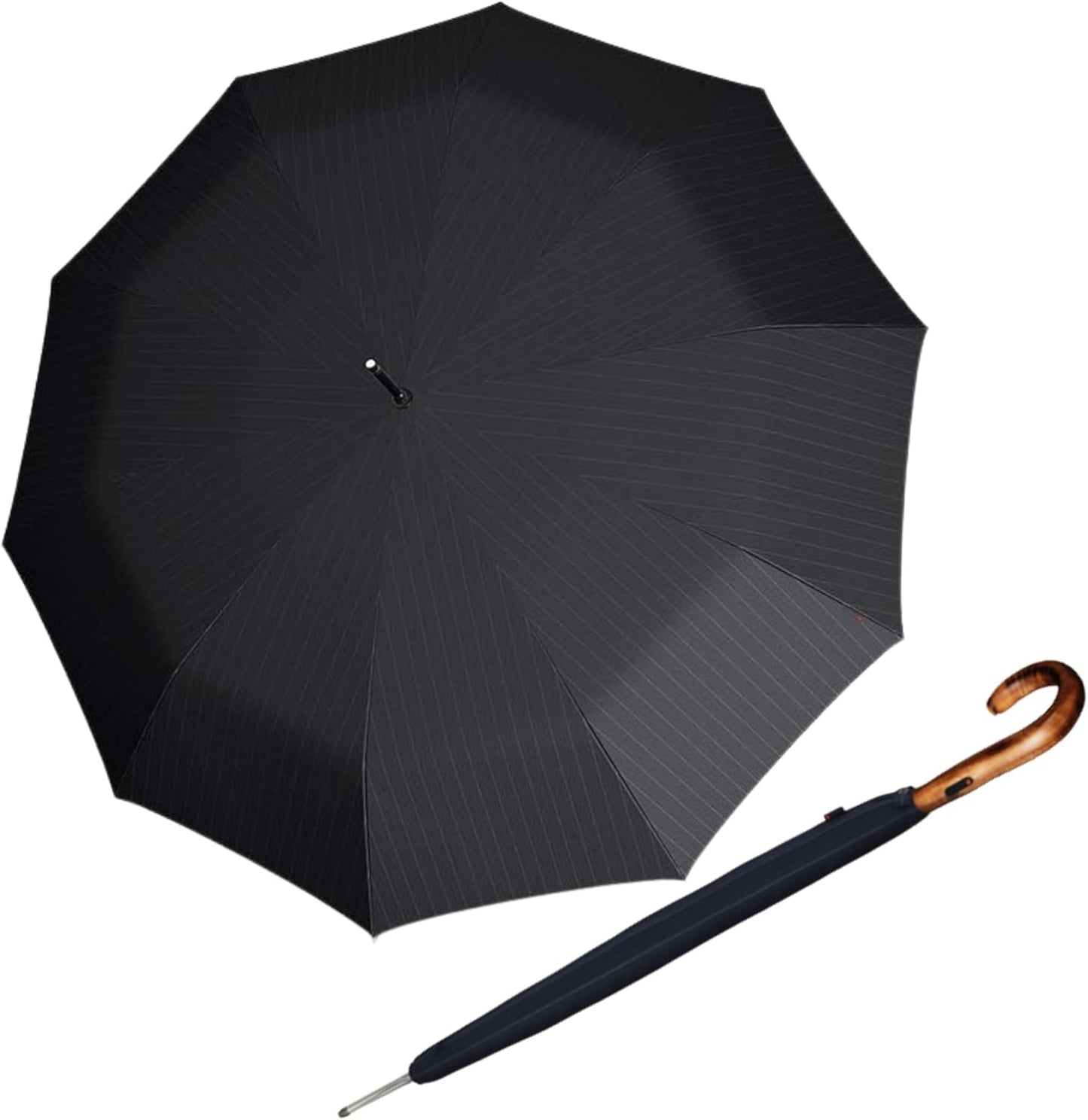 Knirps S.770 Long Automatic Stick Umbrella, Straight, Lightweight, Premium, Italian Maple Wood Handle