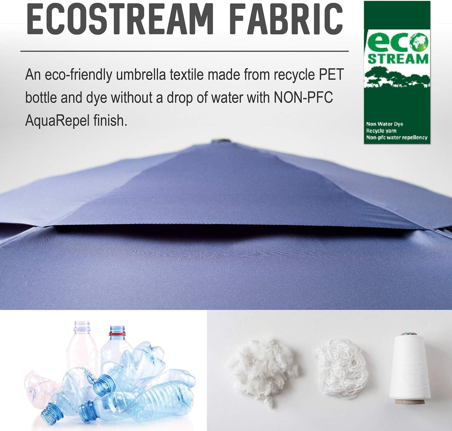 Stonehenge Large Travel Umbrella - Big 54 Inch Double Vented Canopy Folding Umbrella with Auto Open and Close Button (Gray)