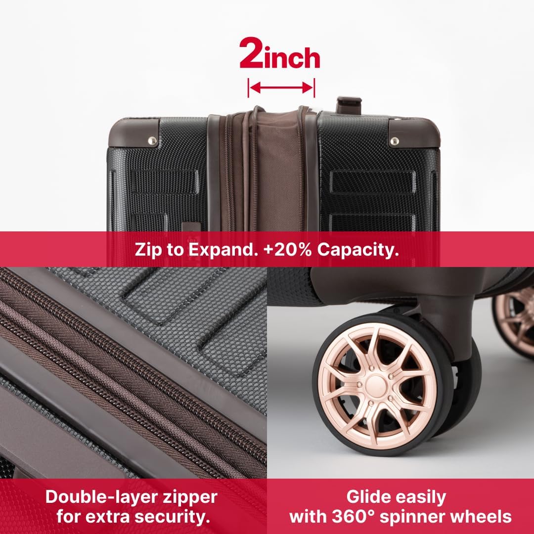 LEGEND WALKER DECK Hardside Expandable Luggage, 26 inch, Black, 5514-59-BK