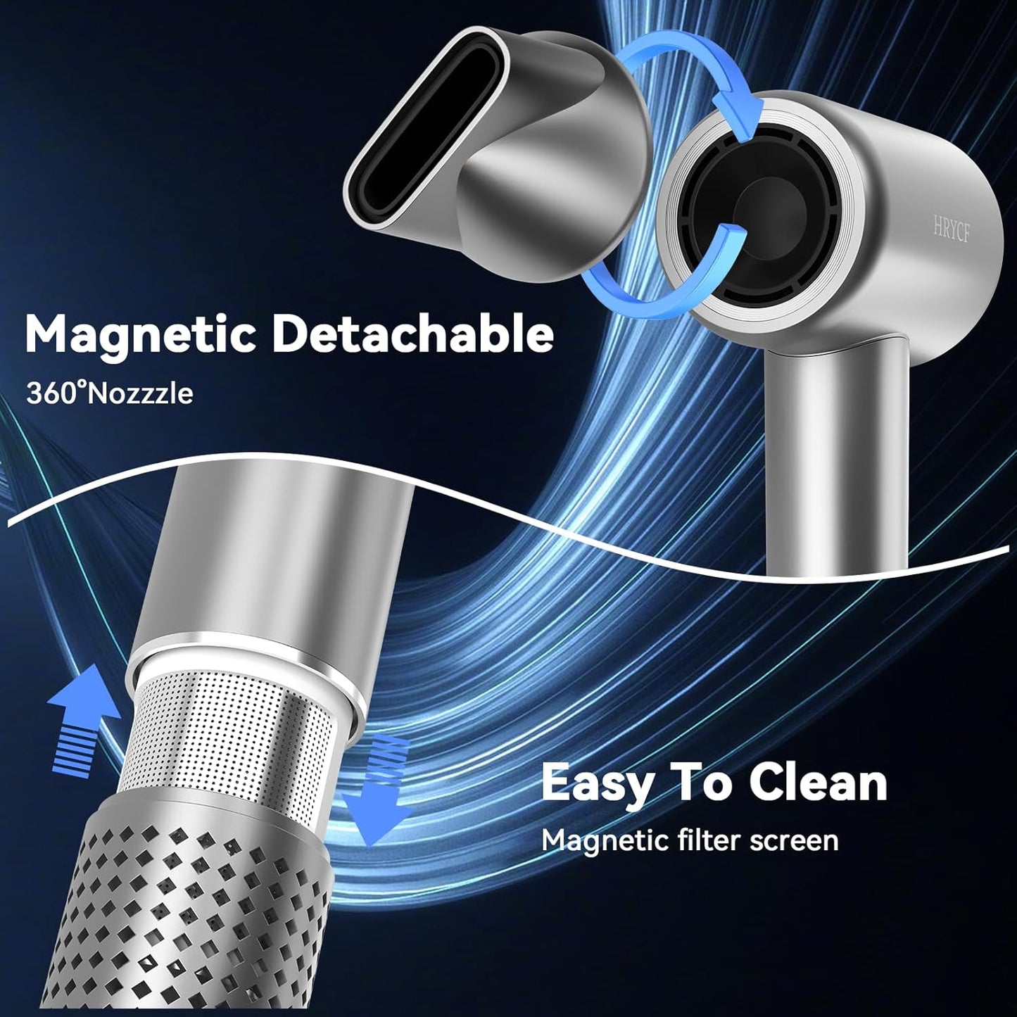 High Speed Hair Blow Dryer｜Professional Salon Grade Air Speed, Negative Ion Hair Care｜Quiet Design｜Suitable for Thick Hair/Styling, Long Motor Lifespan