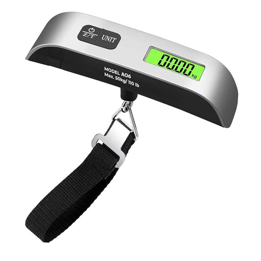 Luggage Scale, Digital Portable Handheld Suitcase, Travel Hanging Baggage with Backlit LCD Display, 50kg/110Pounds