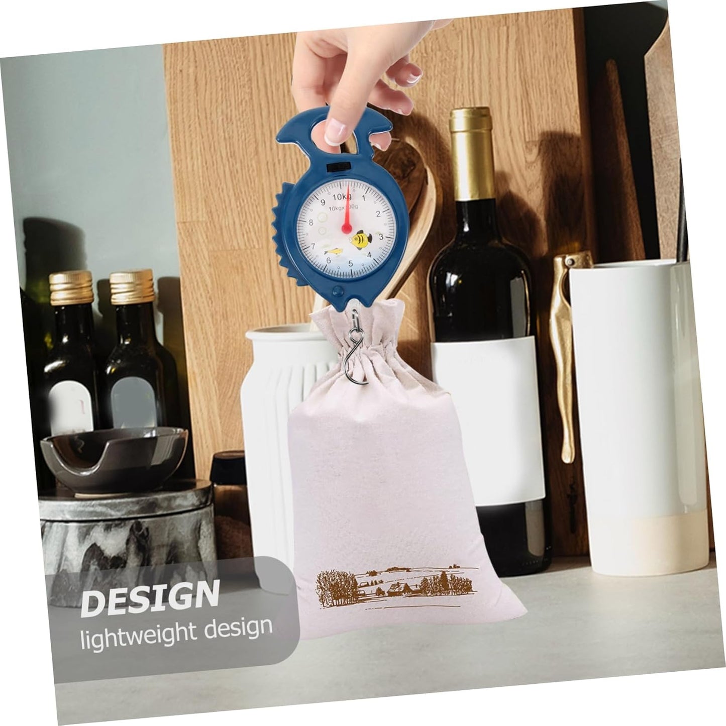 STOBAZA Travel Luggage Scale Fish-Shape Portable Hanging Scale for Home Use 10kg