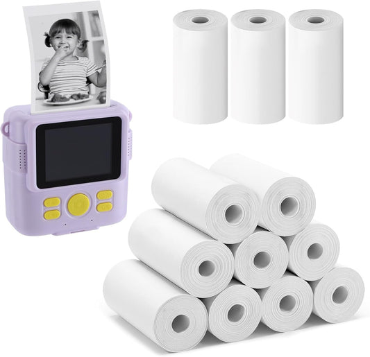 12 Rolls Kids Instant Camera Print Refill Paper - Photo Printer Thermal Paper Rolls, Instant Print Camera Refill Paper for 4 5 6 7 8 9 10 Year Old Girls Boys Birthday Gifts