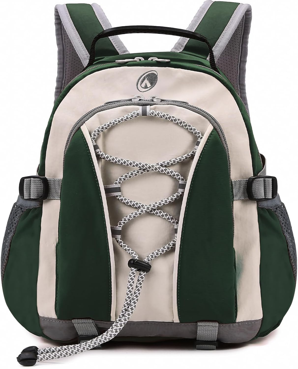 10L Mini Kids Hiking Backpack with Chest Strap for Girls Boys, Small Hiking Daypack with Padded Straps for Men Women, Green