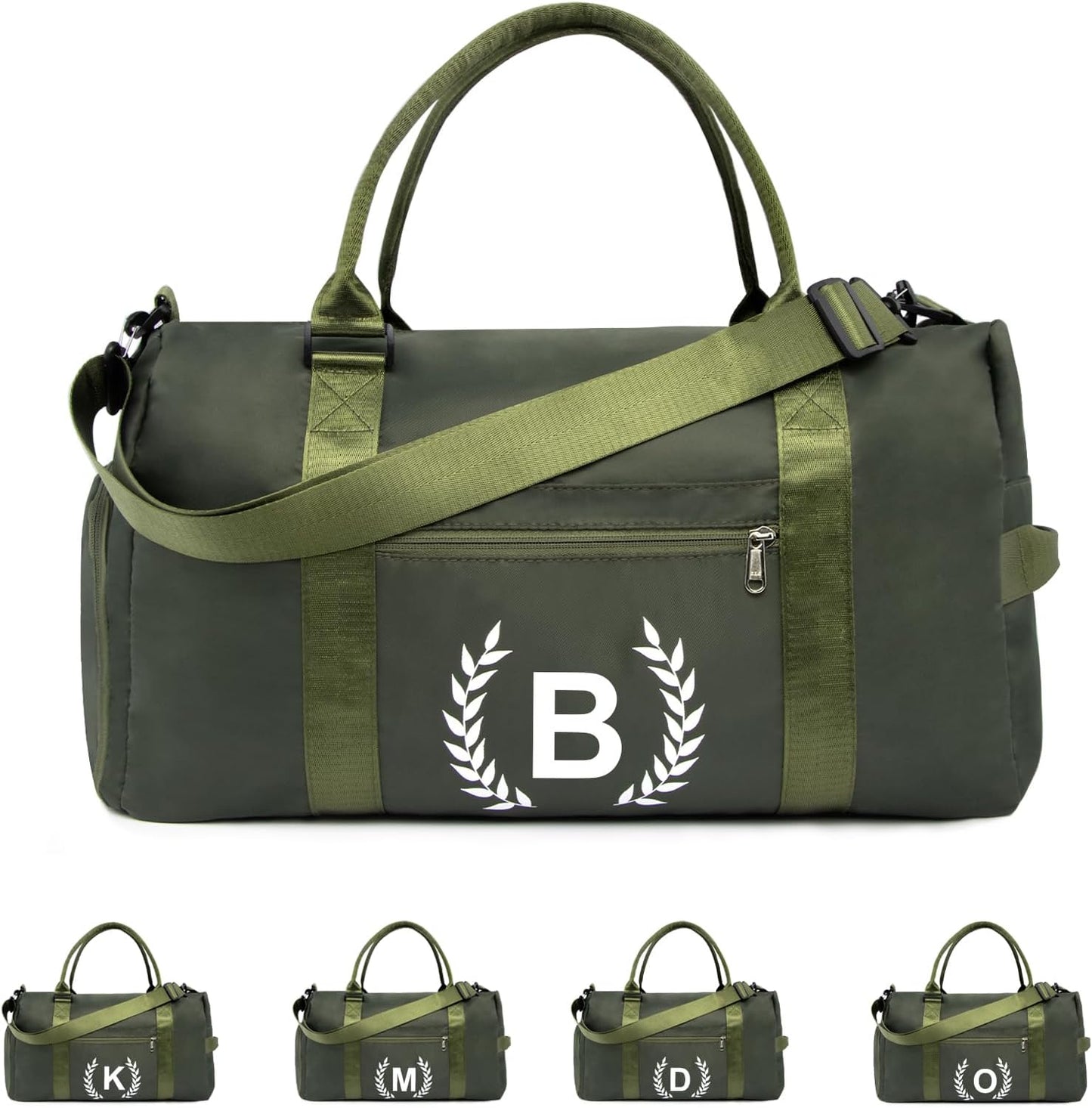 Gym Bag with Shoe Compartment - Personalized Monogrammed Duffle for Sports, Travel, and Workout with Initials