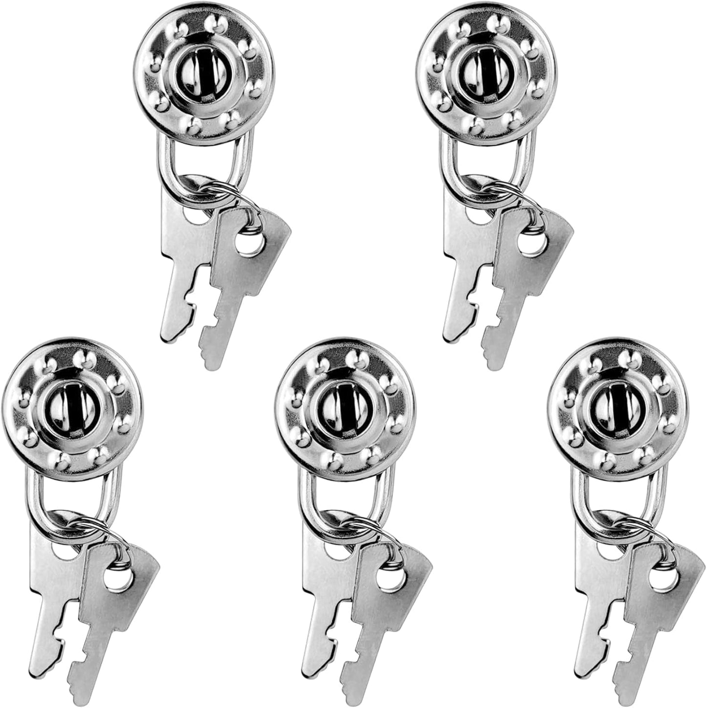 10 Pack Mini Diary Padlock, Small Locks with Keys, Tiny Luggage Locks for Travel, Journal, Jewelry, Backpack, Boxes (Circle, 10)