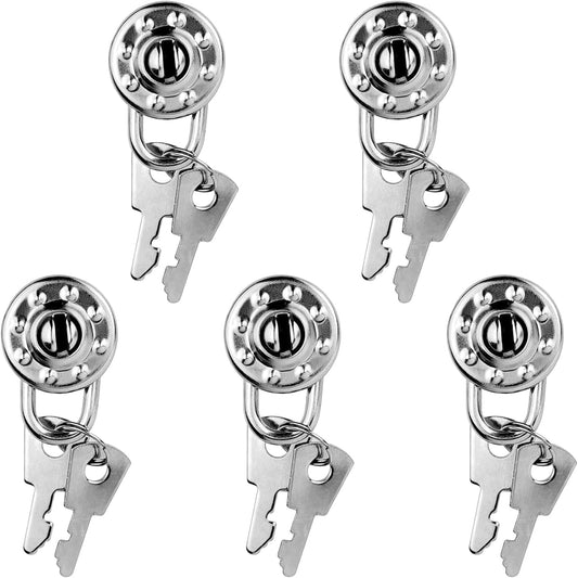 10 Pack Mini Diary Padlock, Small Locks with Keys, Tiny Luggage Locks for Travel, Journal, Jewelry, Backpack, Boxes (Circle, 10)