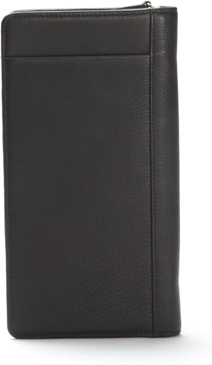 Leatherology Black Onyx Travel Zip Organizer Wallet, Passport Holder, RFID Available, Full Grain Leather