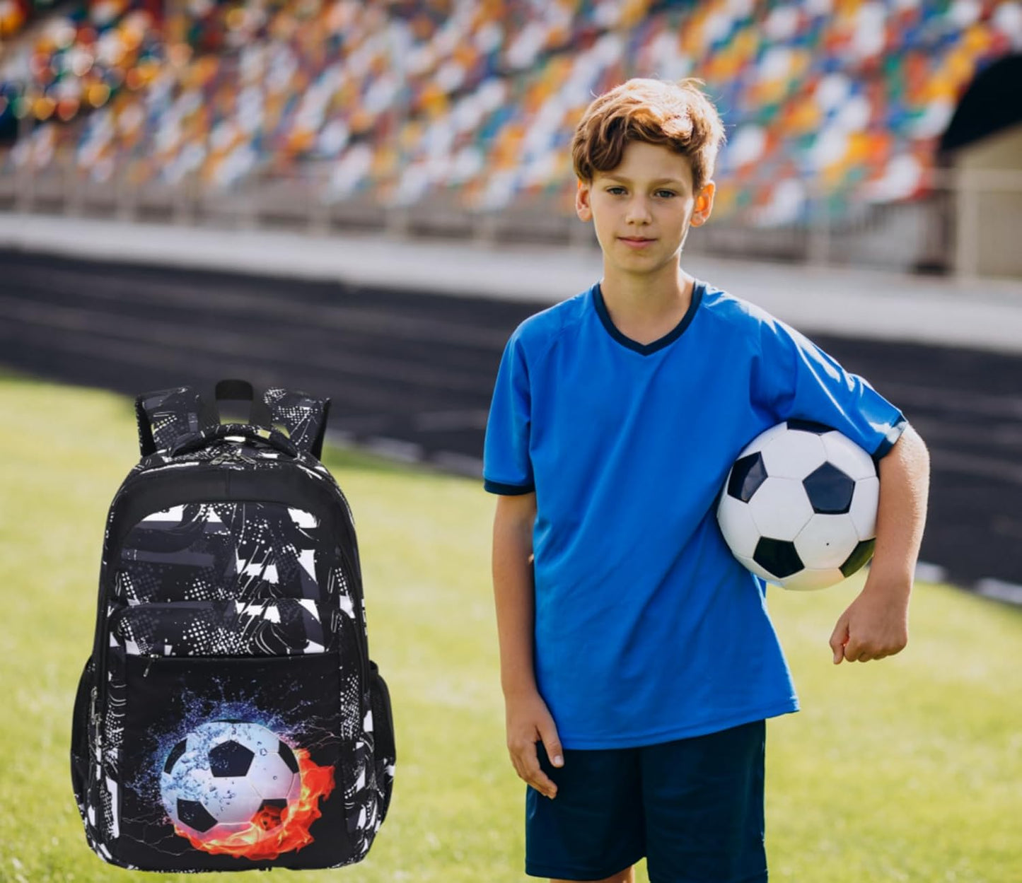 LEDAOU School Backpack for Boys Girls Kids Bookbag Elementary Primary Middle School Bag Travel Back Pack for Ages 6-14