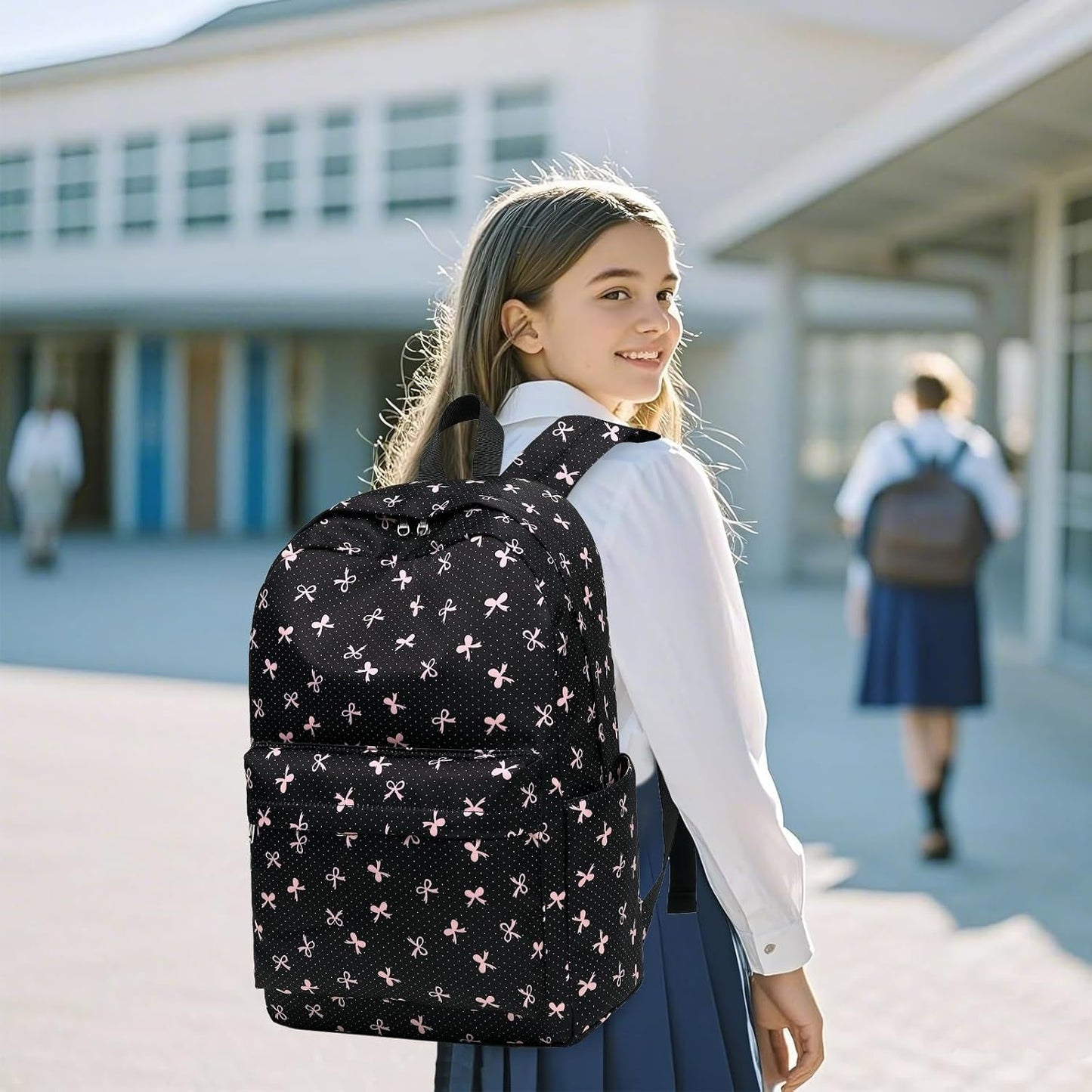 LEDAOU School Backpack Teen Girls Lightweight Bookbag Elementary Middle School Backpacks College Laptop Bag Travel Daypack