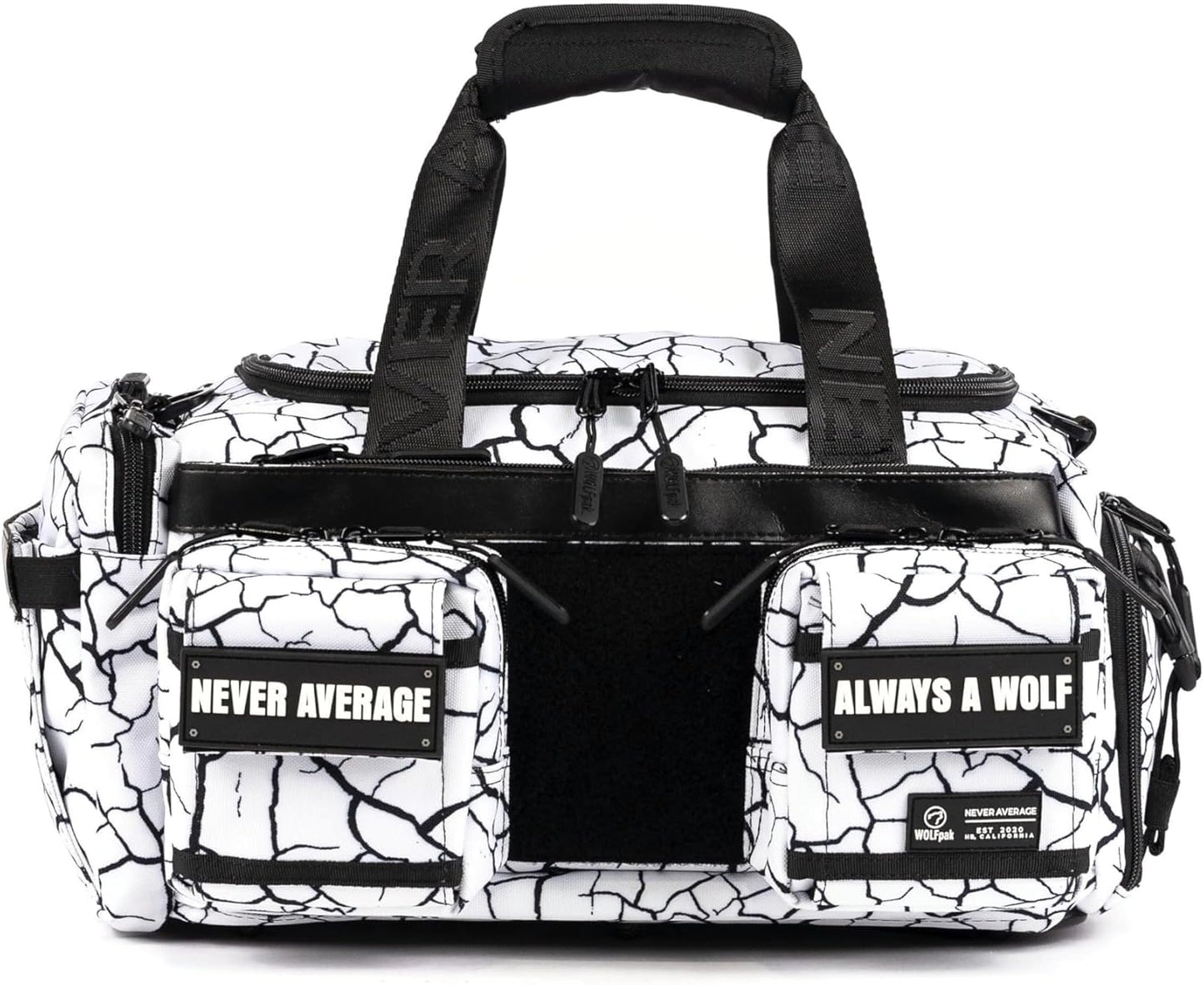 WOLFpak 20L Mini Duffle Bag for Gym & Travel | Waterproof Carry-On Weekender Bag with Shoe Compartment, Hard Bottom, and Tactical Molle System (Part 2: The Reign)