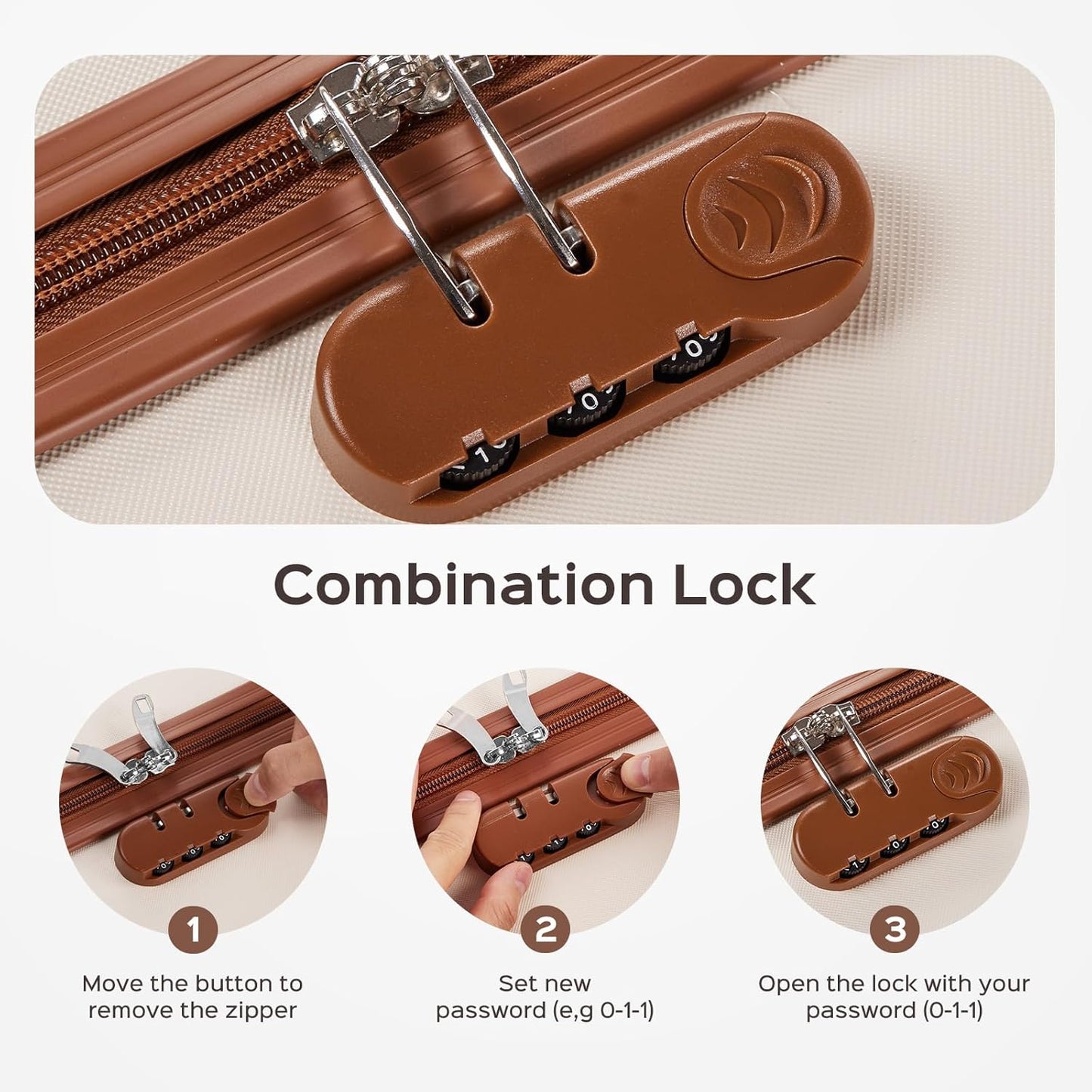 10 Piece Luggage Sets, 3 Piece Suitcase Set, 20 inch Carry on Luggage, 24 inch and 28 inch Checked Luggage with 7PC Packing Bags