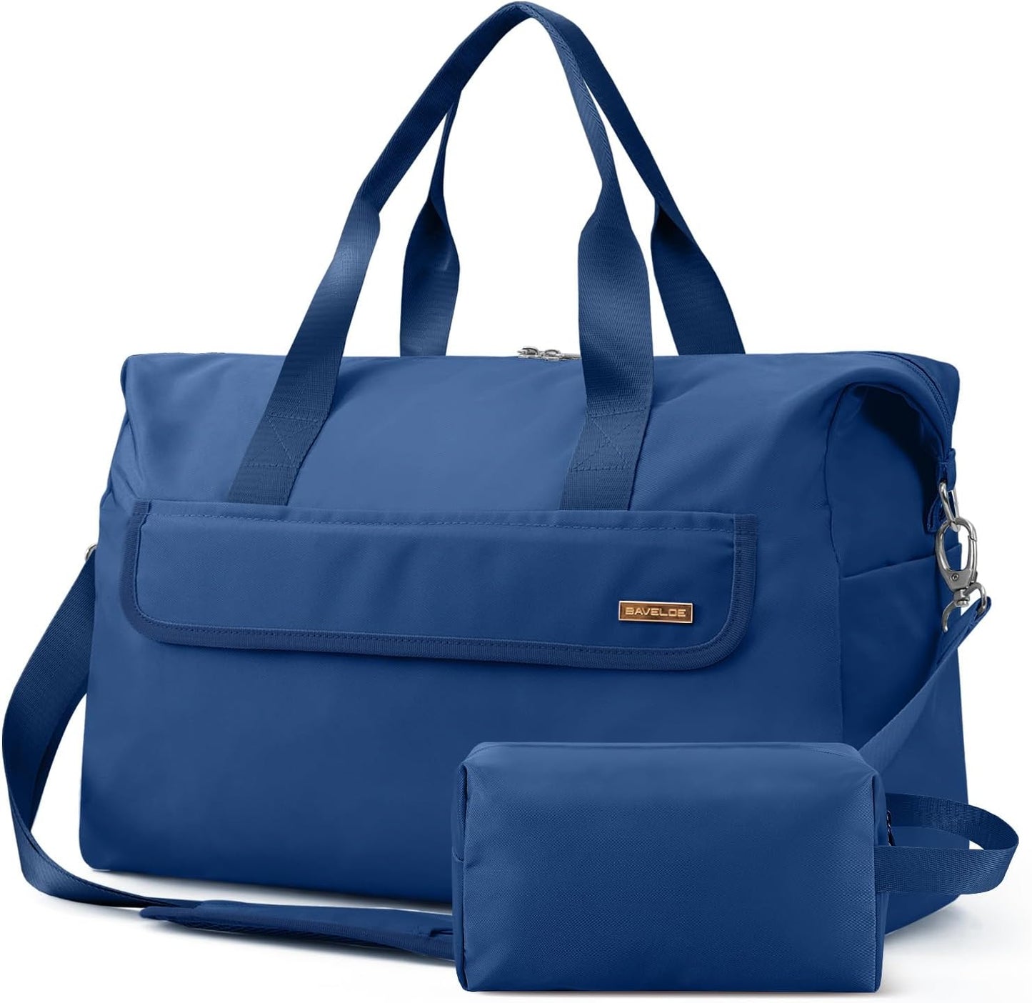 18x14x8 Personal Item Bag with Wet Pocket & Toiletry Bag, Travel Duffel Bag for Gym Underseat Weekender Carry On Luggage for Women Men (Navy Blue)