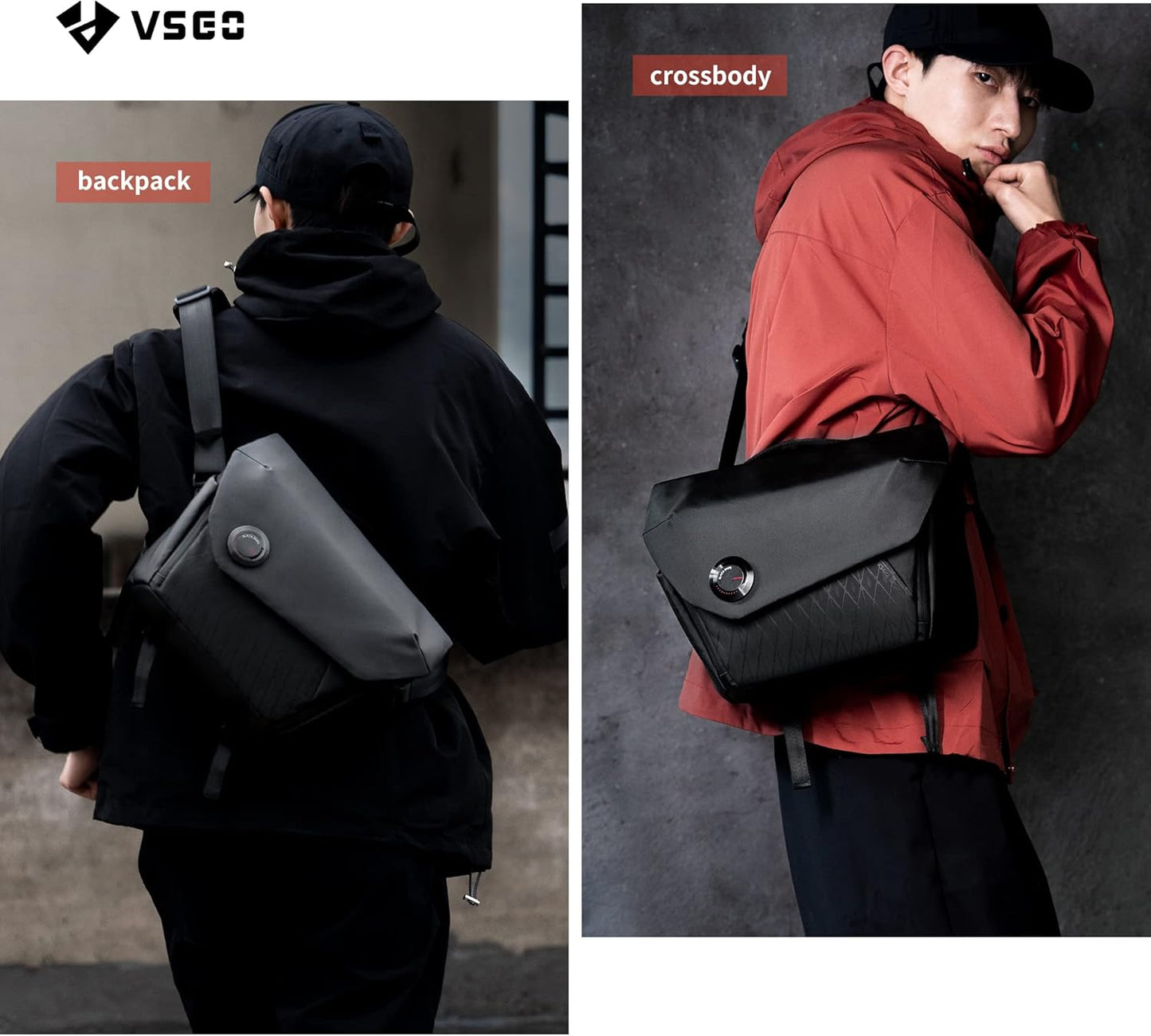 VSGO 6L Waterproof Camera Sling Bag, Single-Shoulder Messenger Bag for DSLR/SLR Cameras, Daily Commute, and Drone Photography