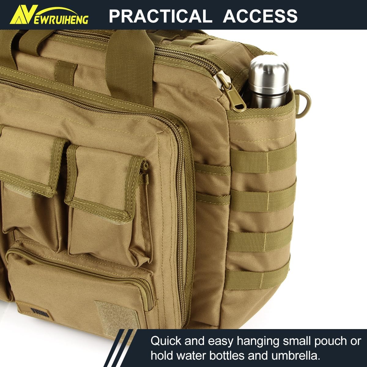 15.6 Inch Laptop Briefcase Tactical Military Messenger Bag Shoulder Work Bag for Men