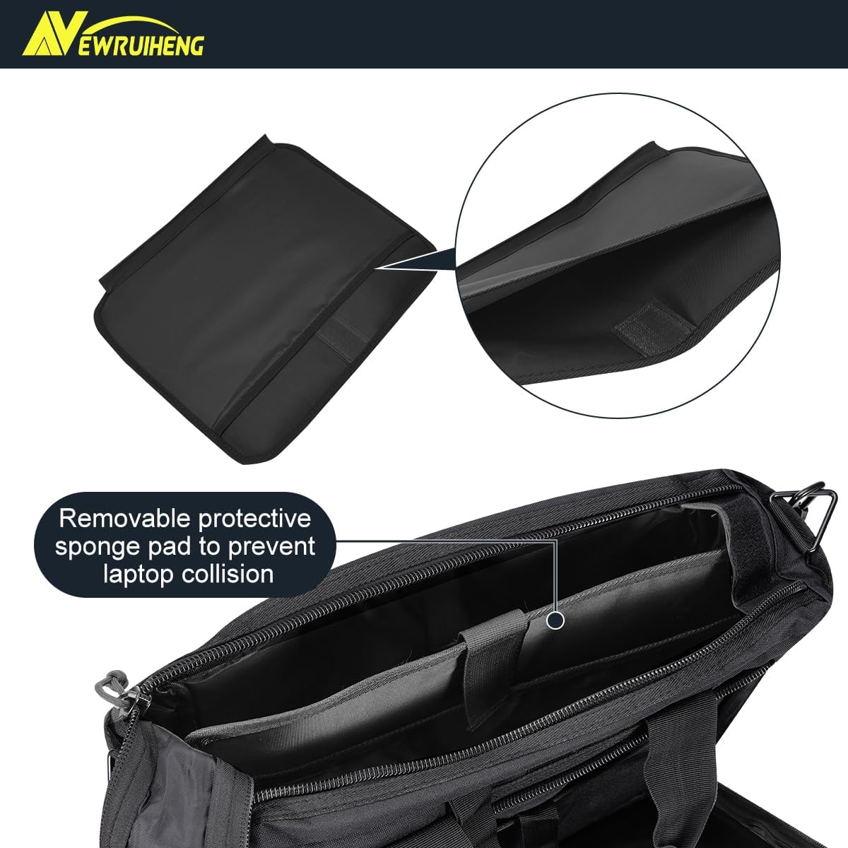 15.6 Inch Laptop Briefcase Tactical Military Messenger Bag Shoulder Work Bag for Men