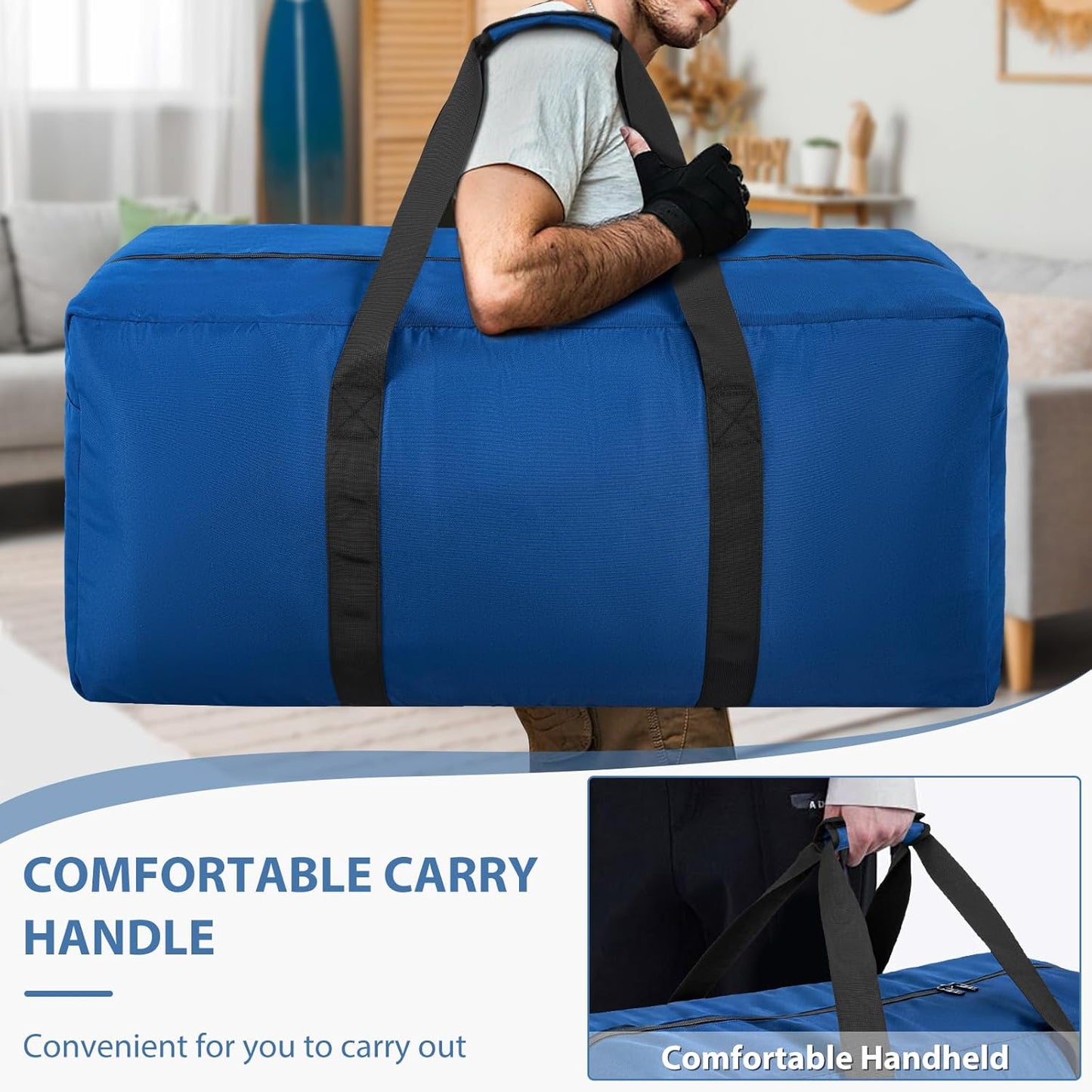 160L Extra Large Travel Duffle Bag, Gear Bag for Men and Women, Storage Bag Ideal for Overnight Camping and Weekend Getaways