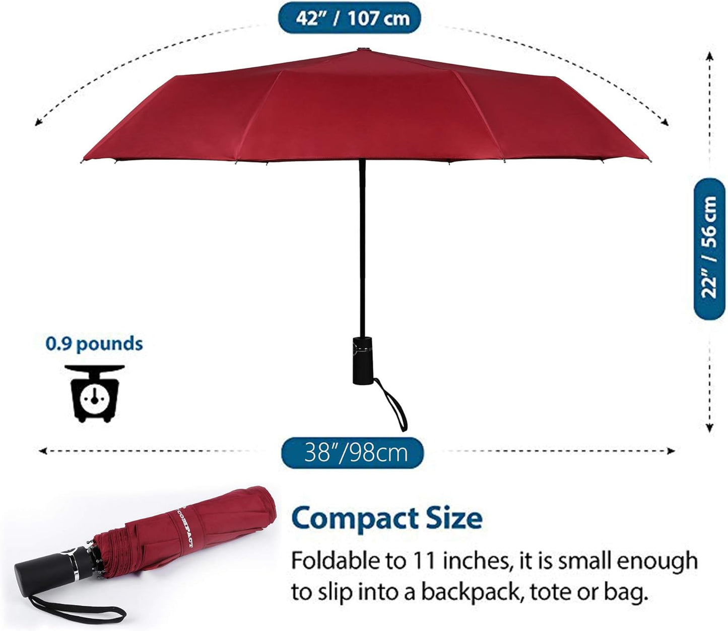 SY COMPACT Travel Umbrella Windproof Factory outlet Compact Automatic Umbrellas for Rain Compact Small UV Sun Protection Umbrella Durable Waterproof Lightweight-Fits Backpack Car Purse