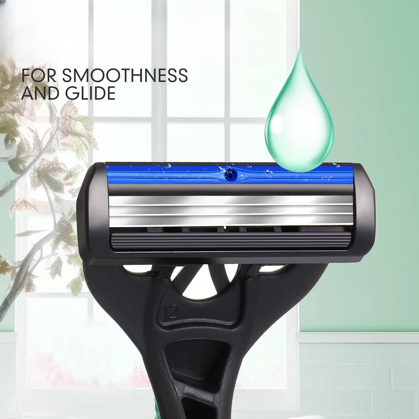 12 Pcs Mens Disposable Razors Bulk 3 Blade Sensitive Head Shaving Razors for Men Travel Hotel Spa Christmas Party Gift