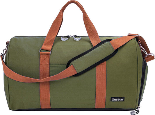 Kuston Sports Gym Bag with Shoe Compartment&Wet Pocket,Travel Duffel bag,Weekend Bag,Workout Bag Suitable for Men and Women