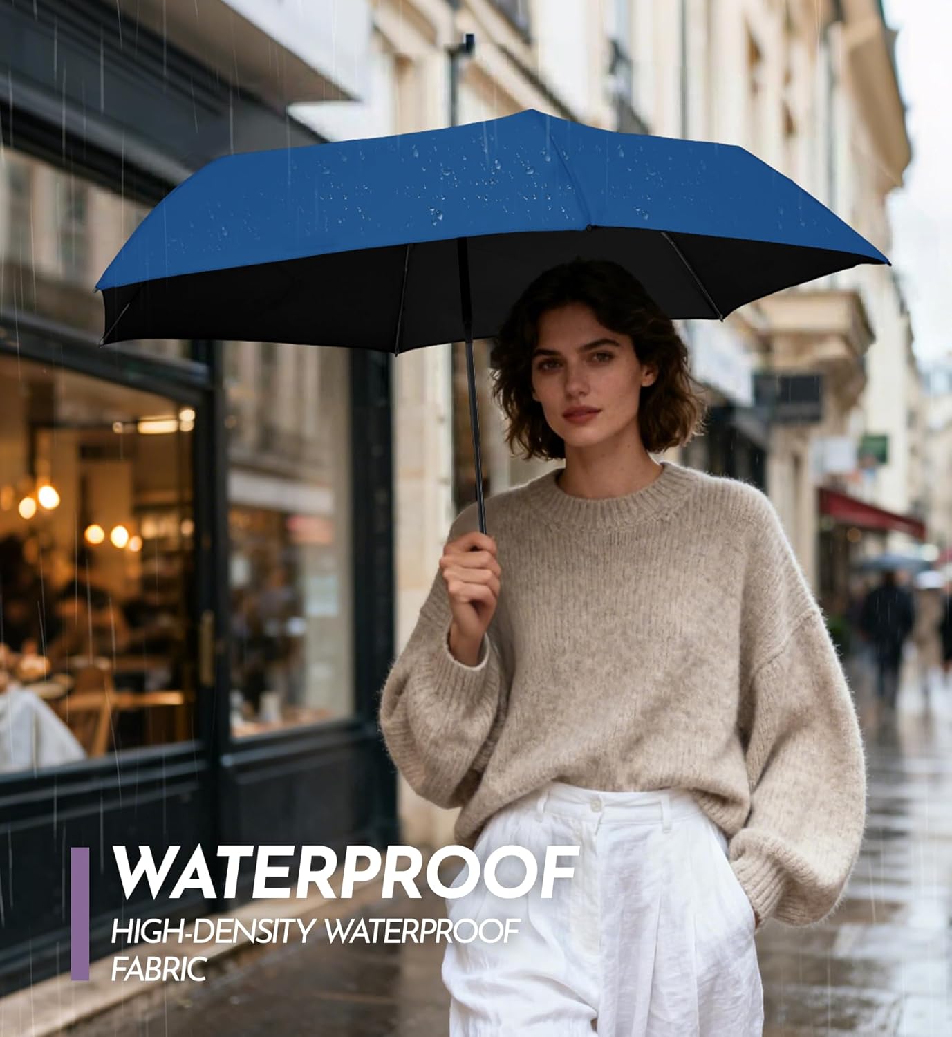 Travel Mini Umbrella Compact Small & Lightweight, UV Rain Protection, Pocket-Sized Folding Umbrellas with Quickdraw & Case for Men Women & Kids Backpack