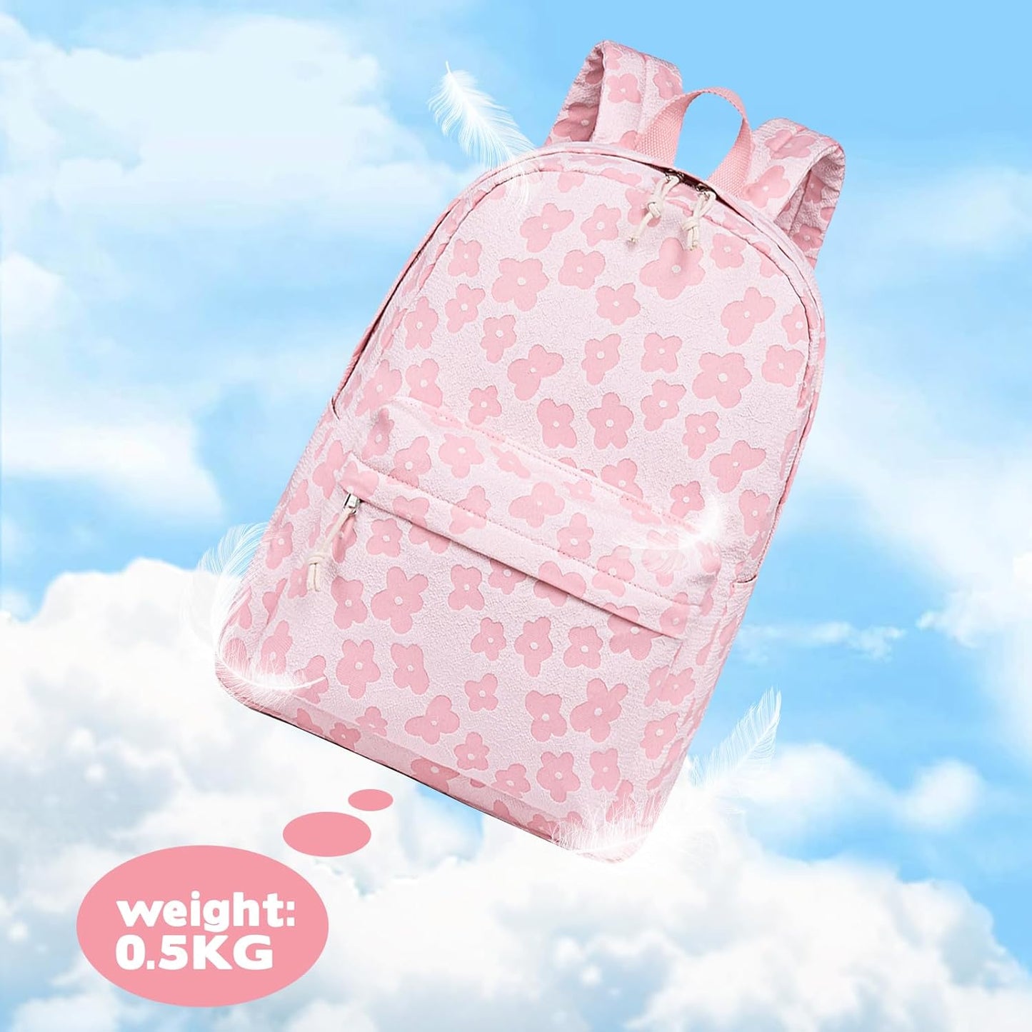 LEDAOU School Backpack Teen Girls Lightweight Bookbag Elementary Middle School Backpacks College Laptop Bag Travel Daypack