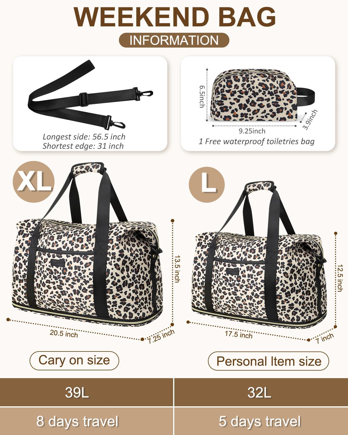 Expandable Travel Duffle Bags Weekender Overnight Bags for Women Men Hospital Bag for Women Labor Delivery with Toiletry Bag Waterproof