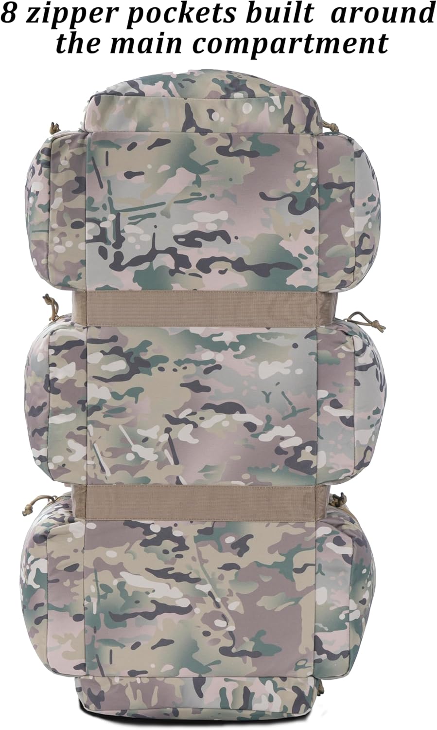 100L Large Military Duffle Bag Deployment Duffel Bag Sports Equipment Travel Luggage Bag with Detachable Backpack Straps…