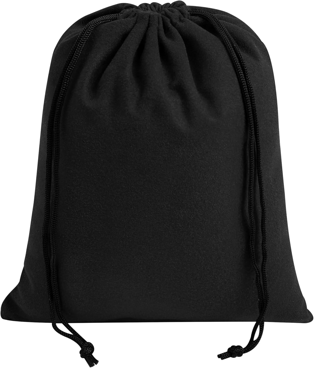 Premium Microfiber Drawstring Bags (Set of 5) – Multipurpose Travel Storage Pouches for Cords, Toiletries, Jewelry, Shoes – Durable Organizer with Strong Drawstring Closure (Black, 6 x 8 Inches)