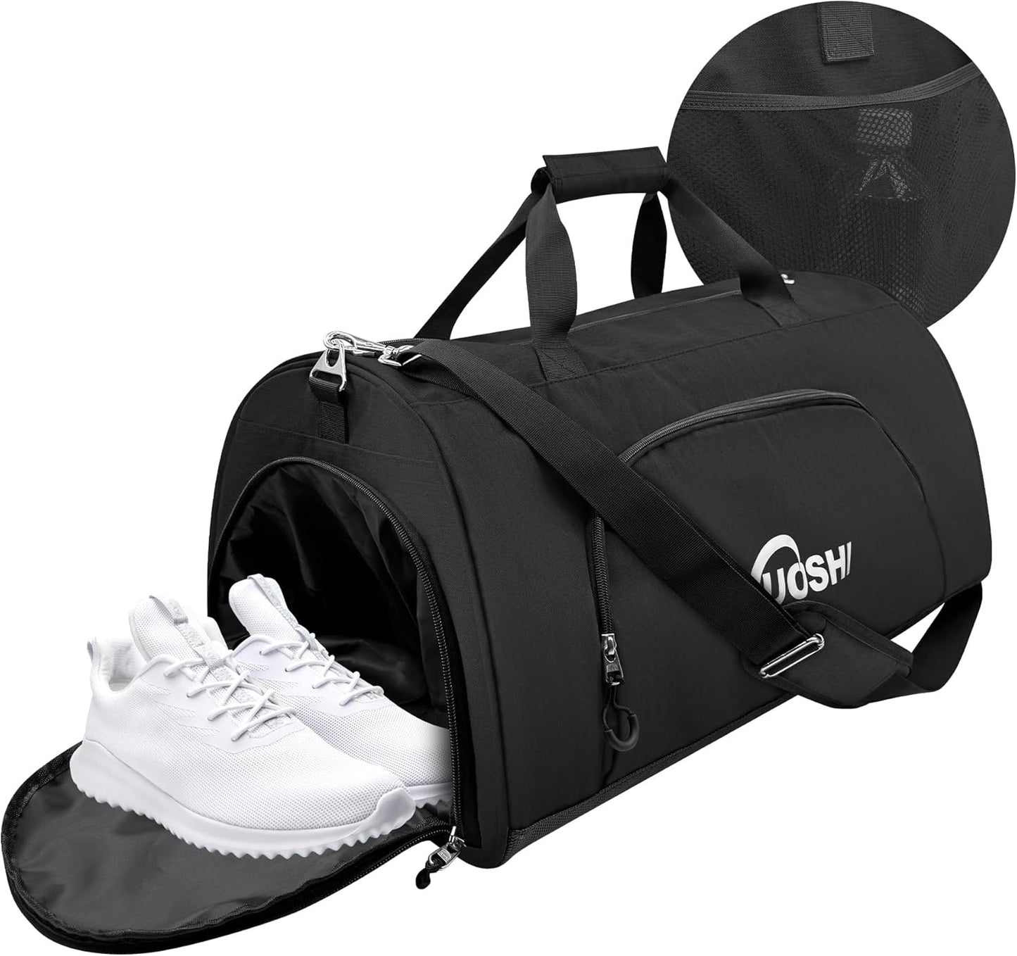 Gym Duffle Bag for Men & Women Water-Resistant-Sports Travel Bag with Ventilated Shoe Compartment & Wet Pocket, 31L Large Weekender Overnight Bag