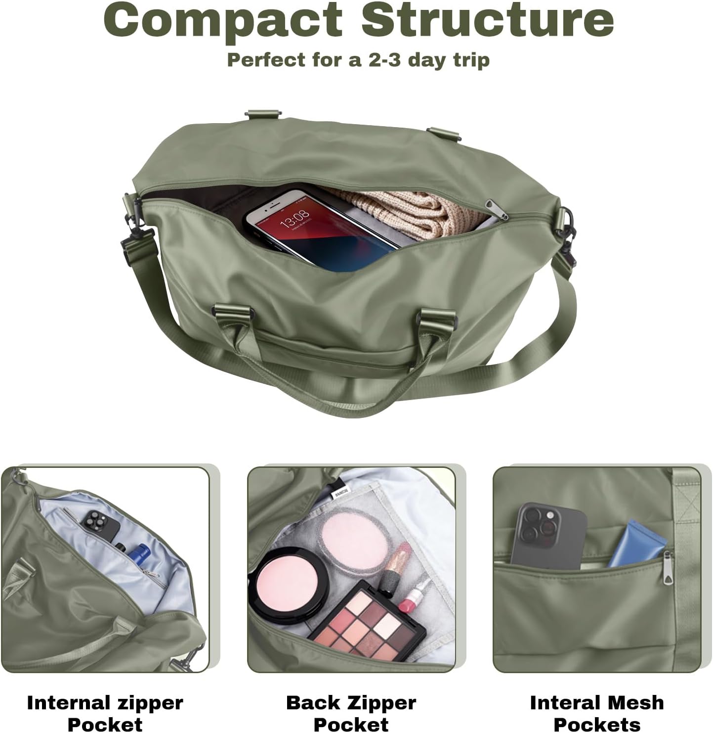 Weekender Duffel Bags for Women， Travel Totes Bag for Airplane Essentials, Overnight Bags for Women with Trolley Sleeve, Large Carry On Hospital Bag for Labor and Delivery, Sport, Gym