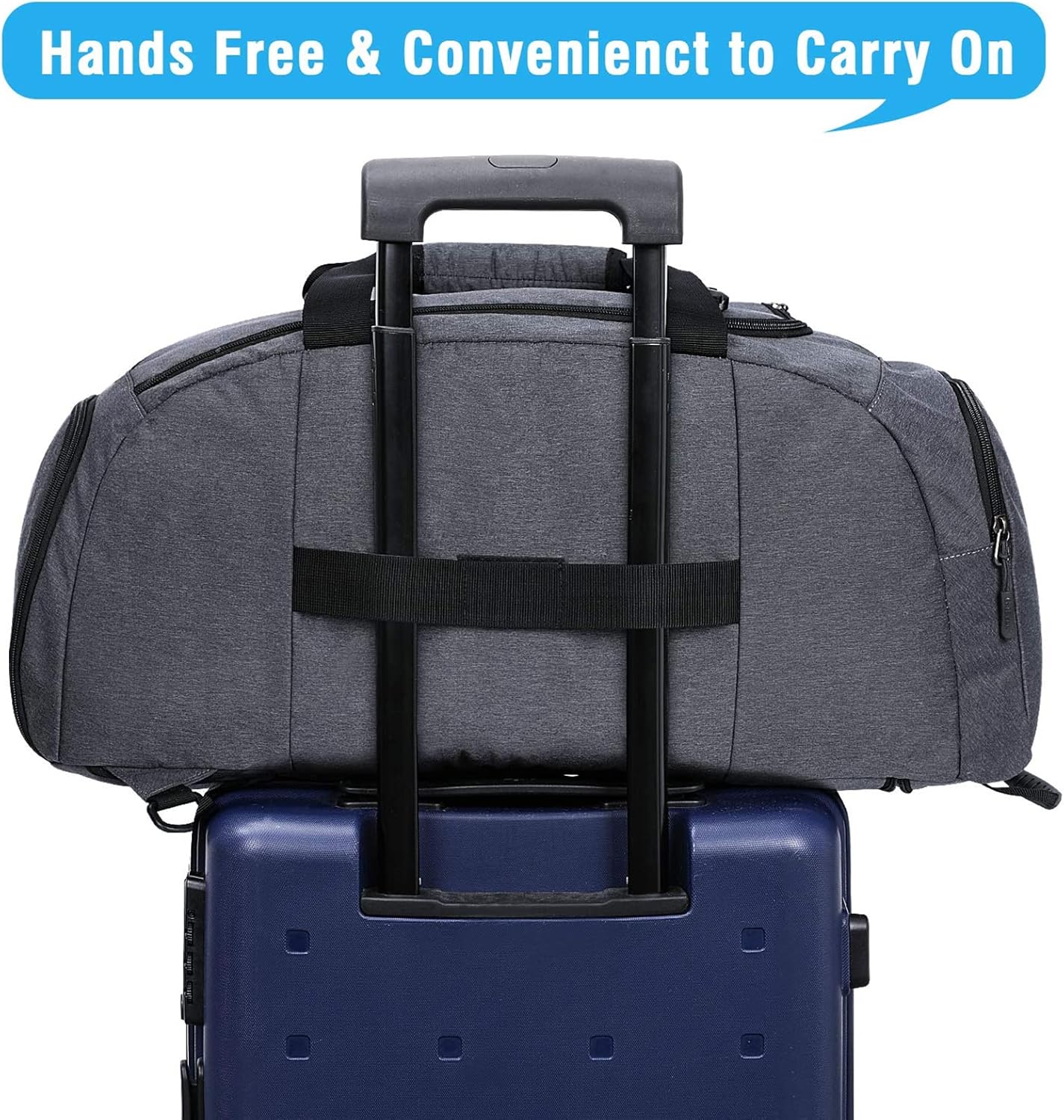 G4Free 40L 3-Way Duffle Bag Backpack Gym Bag for Men Women Sports Duffel Bag with Shoe Compartment Travel Backpack Luggage