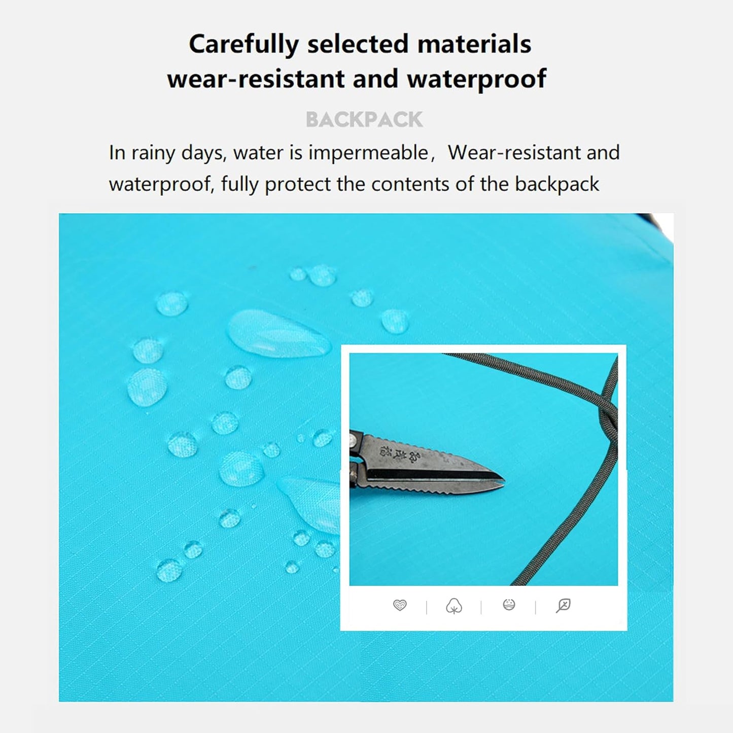 16L Lightweight Foldable Hiking-Backpack Small Packable-Daypack For Travel,Ultralight Water-Resistant Gym Bag Men Women Easy Carry-on (Blue)