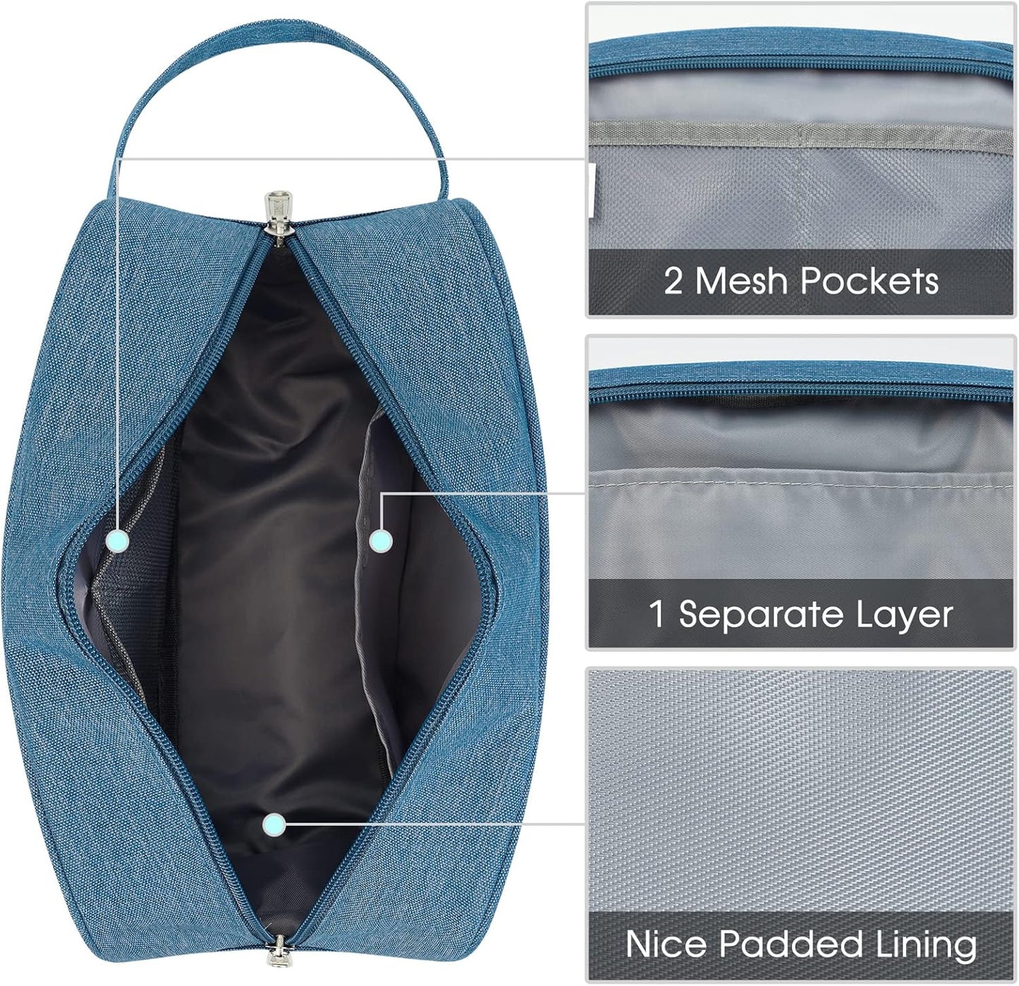 Narwey Travel Toiletry Bag for Women Traveling Dopp Kit Men Travel Bag for Toiletries Cosmetic Bag Makeup Bag Medicine Bag for Traveling