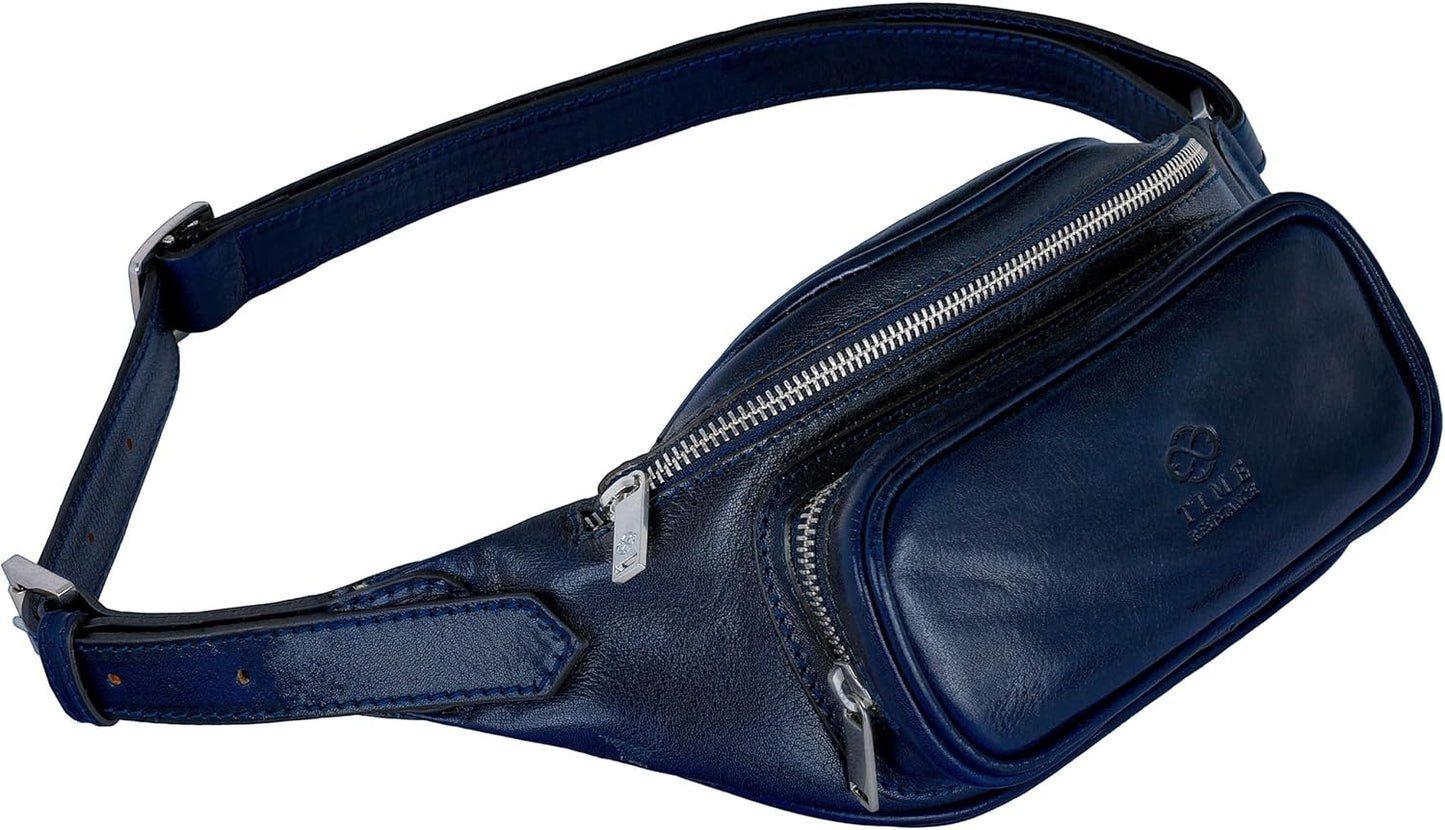 Leather Waist Pack | Belly Bag | Waist Bag| Leather Belt Bag | Leather Fanny Pack Handmade in Italy – Time Resistance