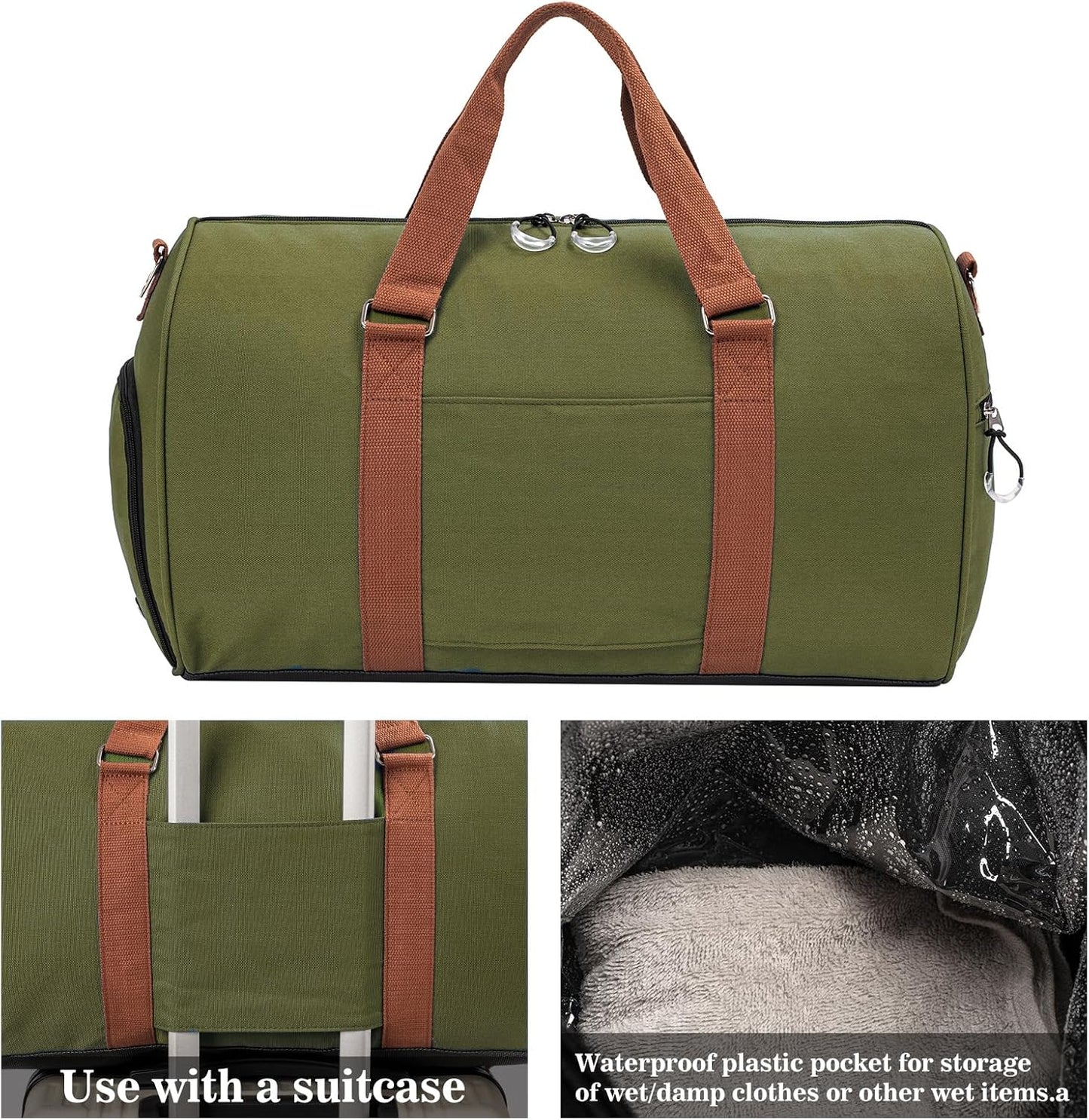 Kuston Sports Gym Bag with Shoe Compartment&Wet Pocket,Travel Duffel bag,Weekend Bag,Workout Bag Suitable for Men and Women