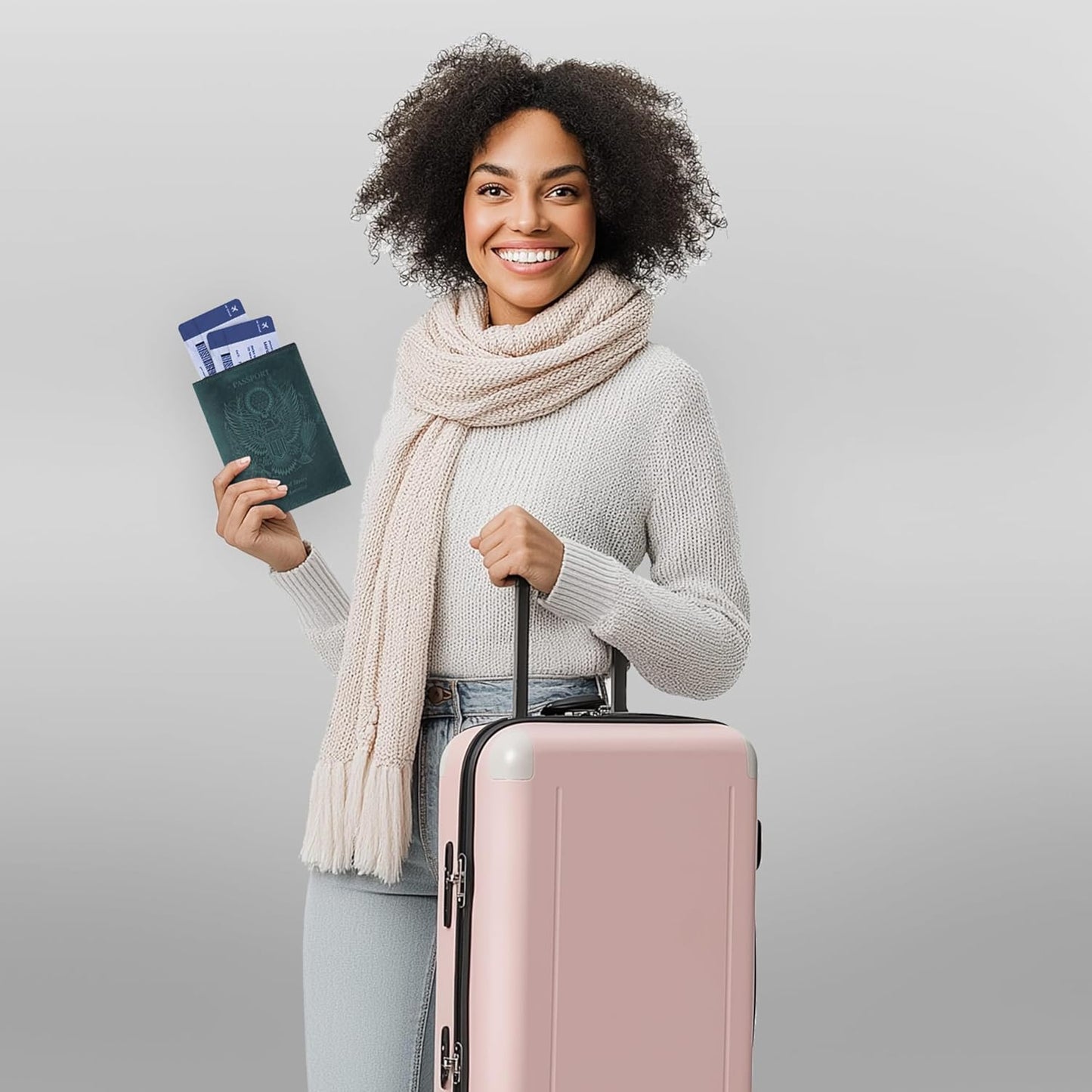 LEATHER VILLAGE Leather Passport Holder Cover – Travel Wallet with Card Slots, Vintage Passport Case for Men & Women – Cute Organizer for Travel Accessories & Documents - Turquoise