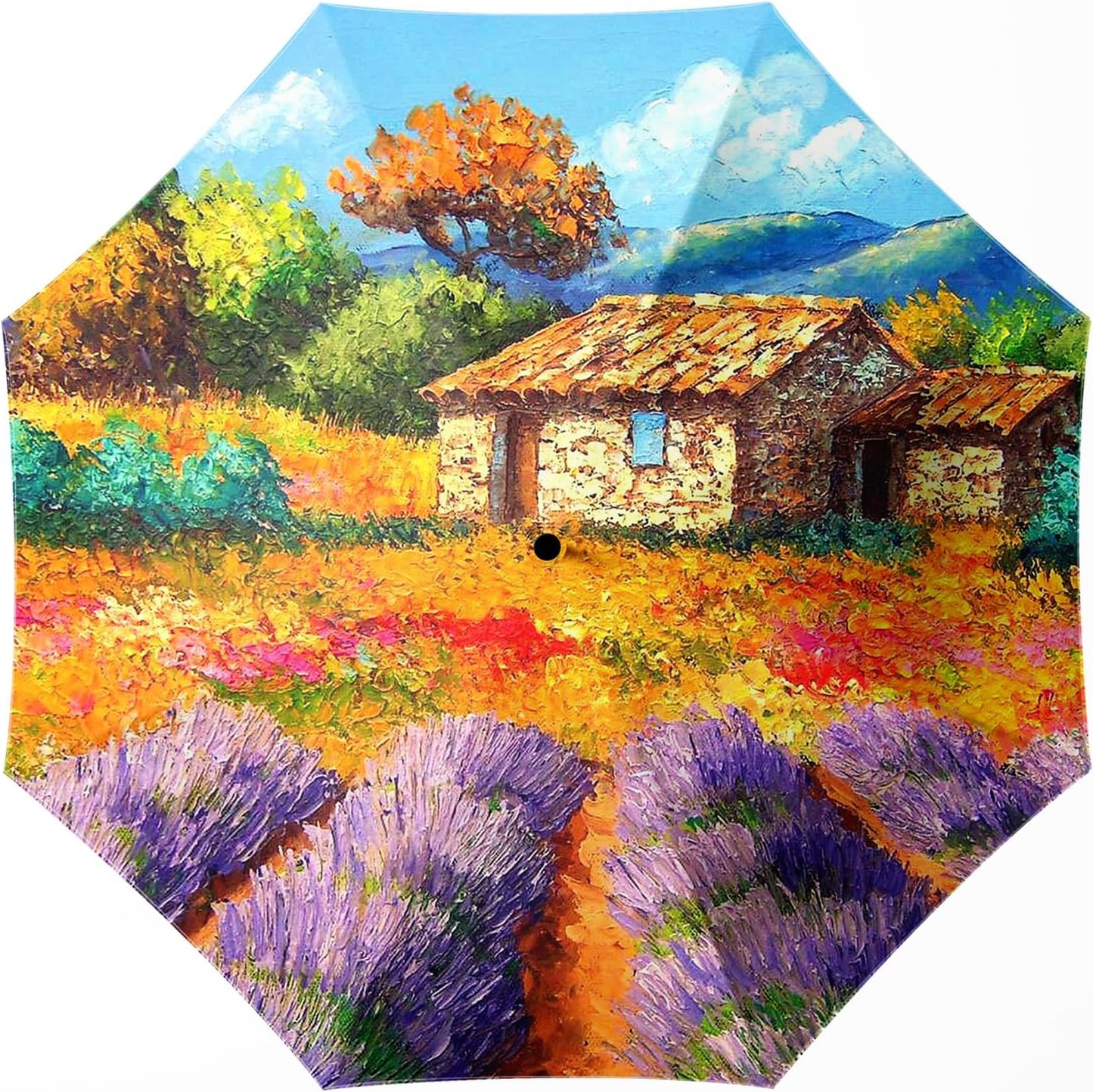 Small Compact Travel Automatic Folding Umbrella for Women, Portable Lightweight, Rain, Wind, UV Sun Shade