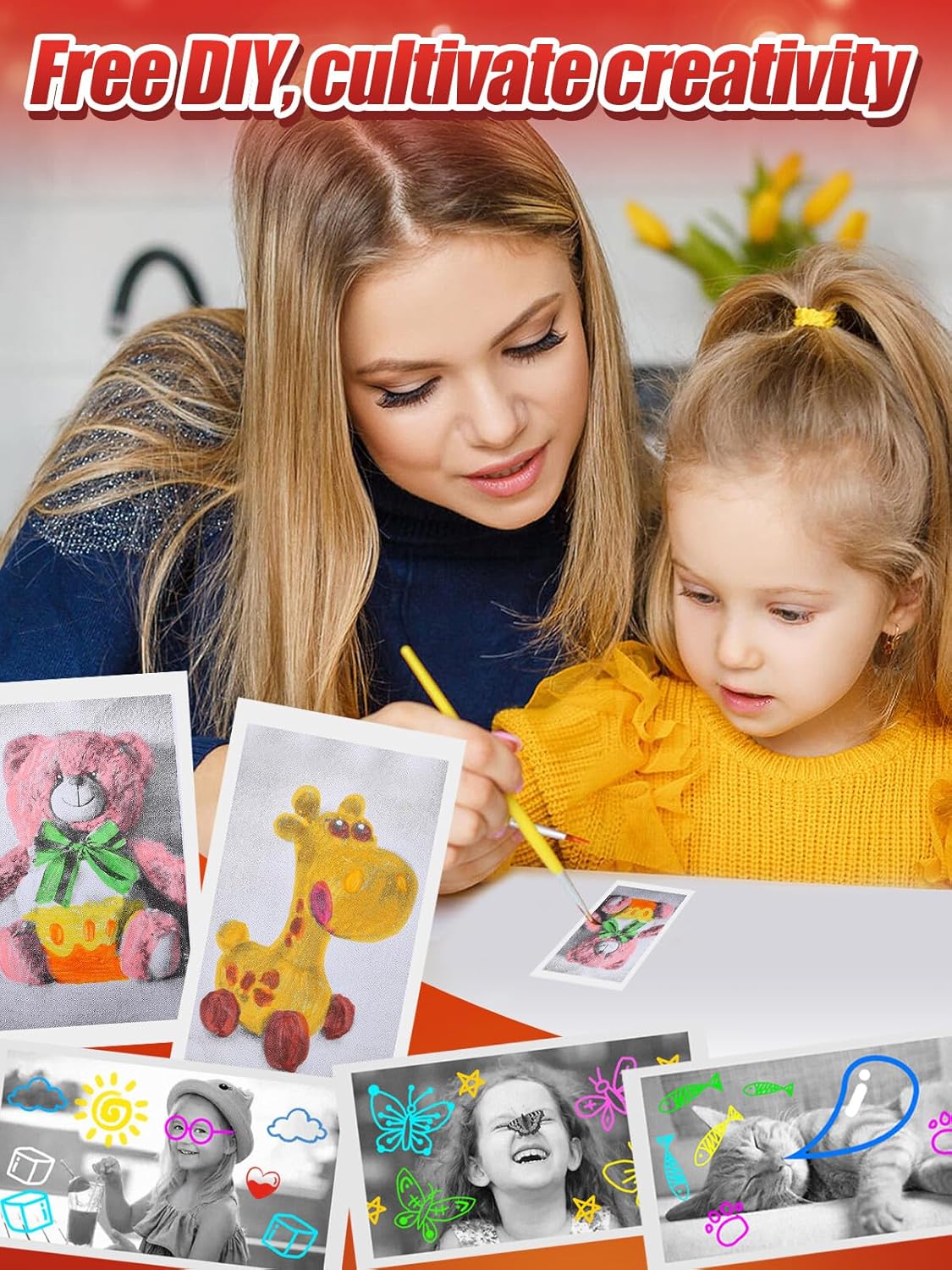 18 Rolls Kids Instant Camera Print Refill Paper - Photo Printer Thermal Paper Rolls, Instant Print Camera Refill Paper for 4 5 6 7 8 9 10 Year Old Girls Boys Birthday Gifts