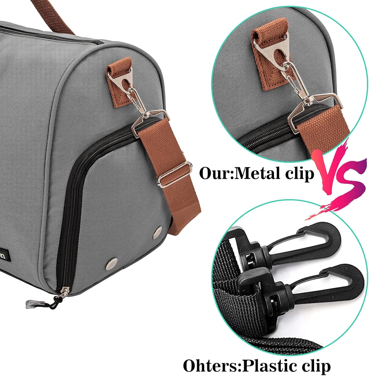 Kuston Sports Gym Bag with Shoe Compartment&Wet Pocket,Travel Duffel bag,Weekend Bag,Workout Bag Suitable for Men and Women