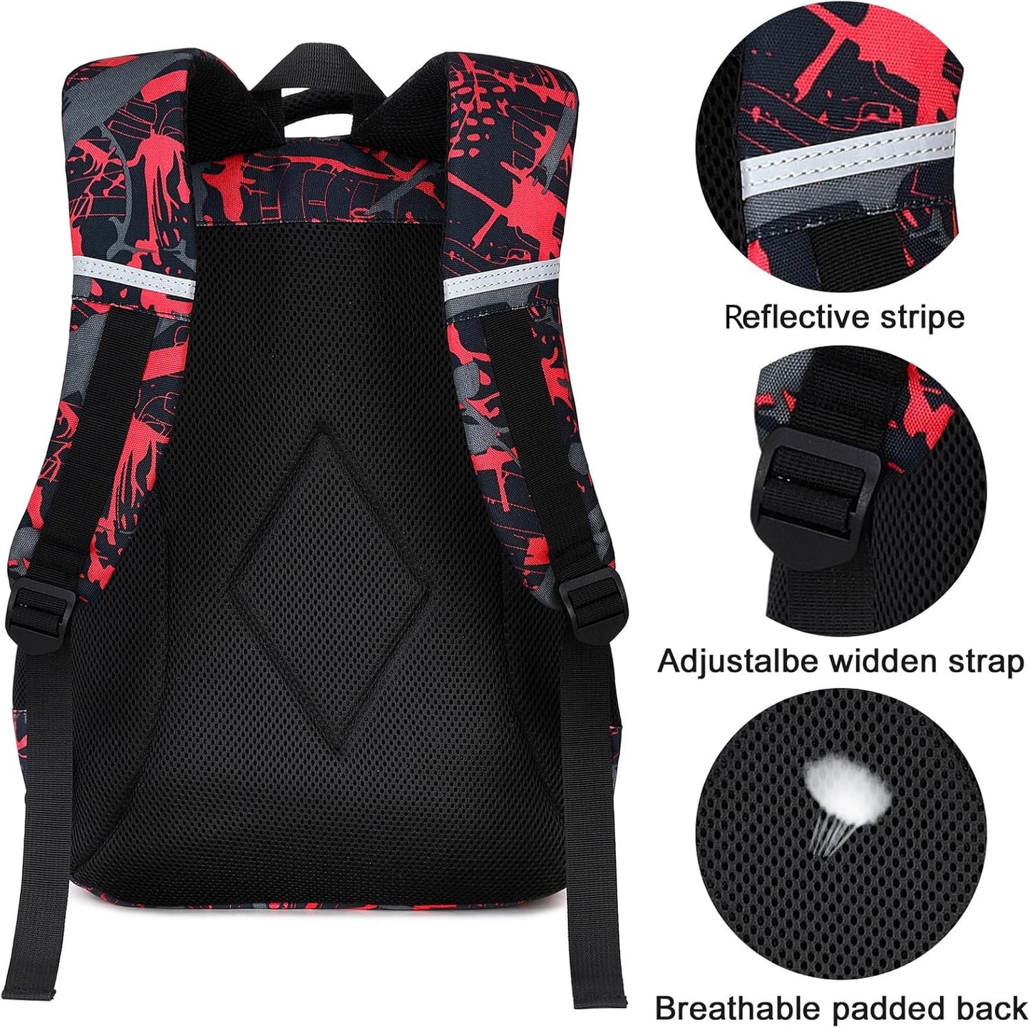 LEDAOU School Backpack for Boys Girls Kids Bookbag Elementary Primary Middle School Bag Travel Back Pack for Ages 6-14