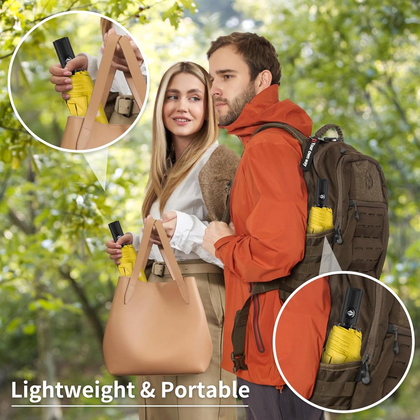 Seniny Windproof Travel Umbrella, Automatic Umbrellas for Rain, Portable & Compact Umbrellas for Backpack, Strong UV for Protection, Folding Small Sun Umbrella for Car, Walking