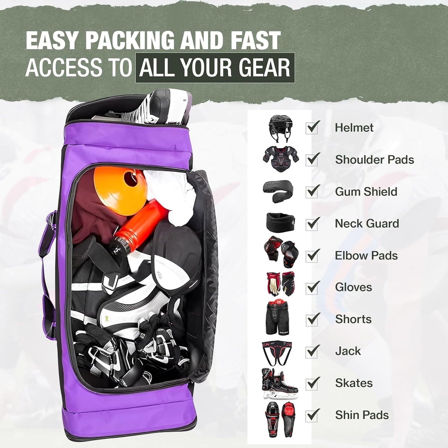 Jetstream Heavy Duty Multi Pocket Durable Sports Gym Equipment Travel Duffel Bag